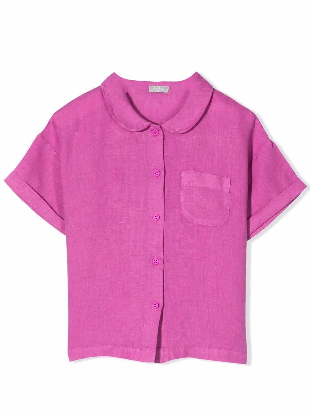 Il Gufo Short-sleeved Linen Shirt