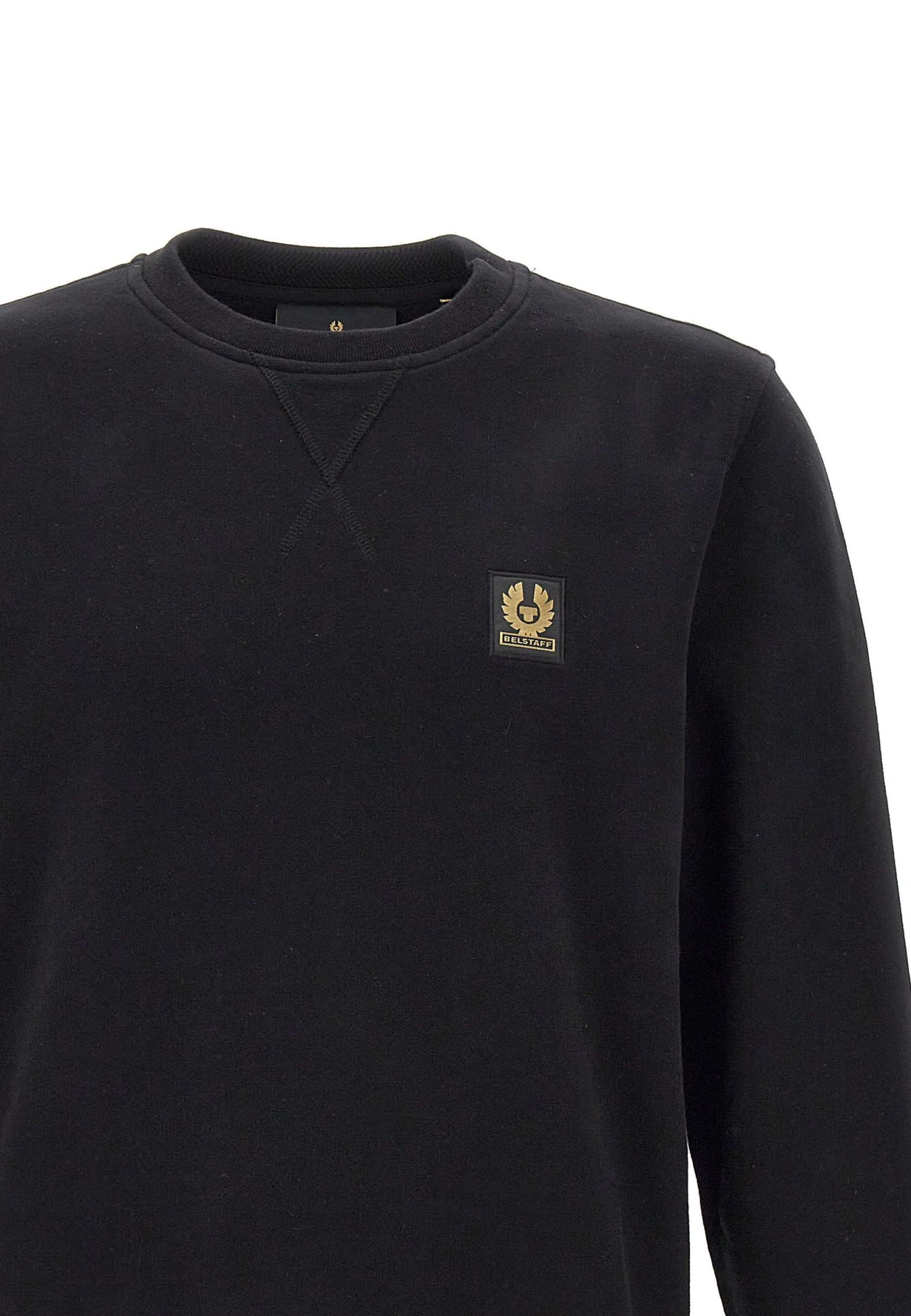 Shop Belstaff Cotton Sweatshirt In Black