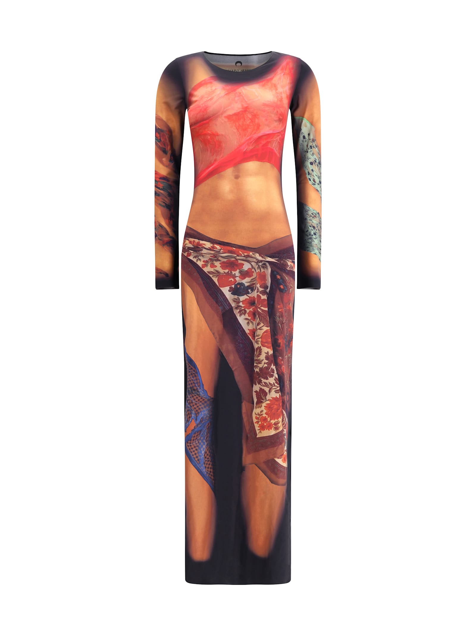 【関税&送料込】Marine Serre Long Dress Statues Marine Serre Statue Long Dress | ModeSens
