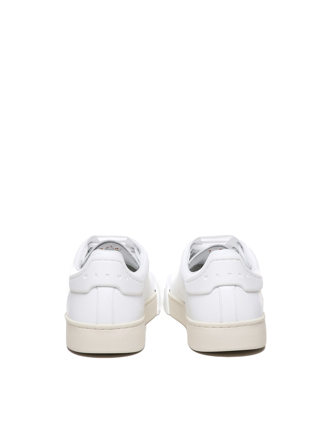 Shop Marni Sneakers With Embossed Logo In White