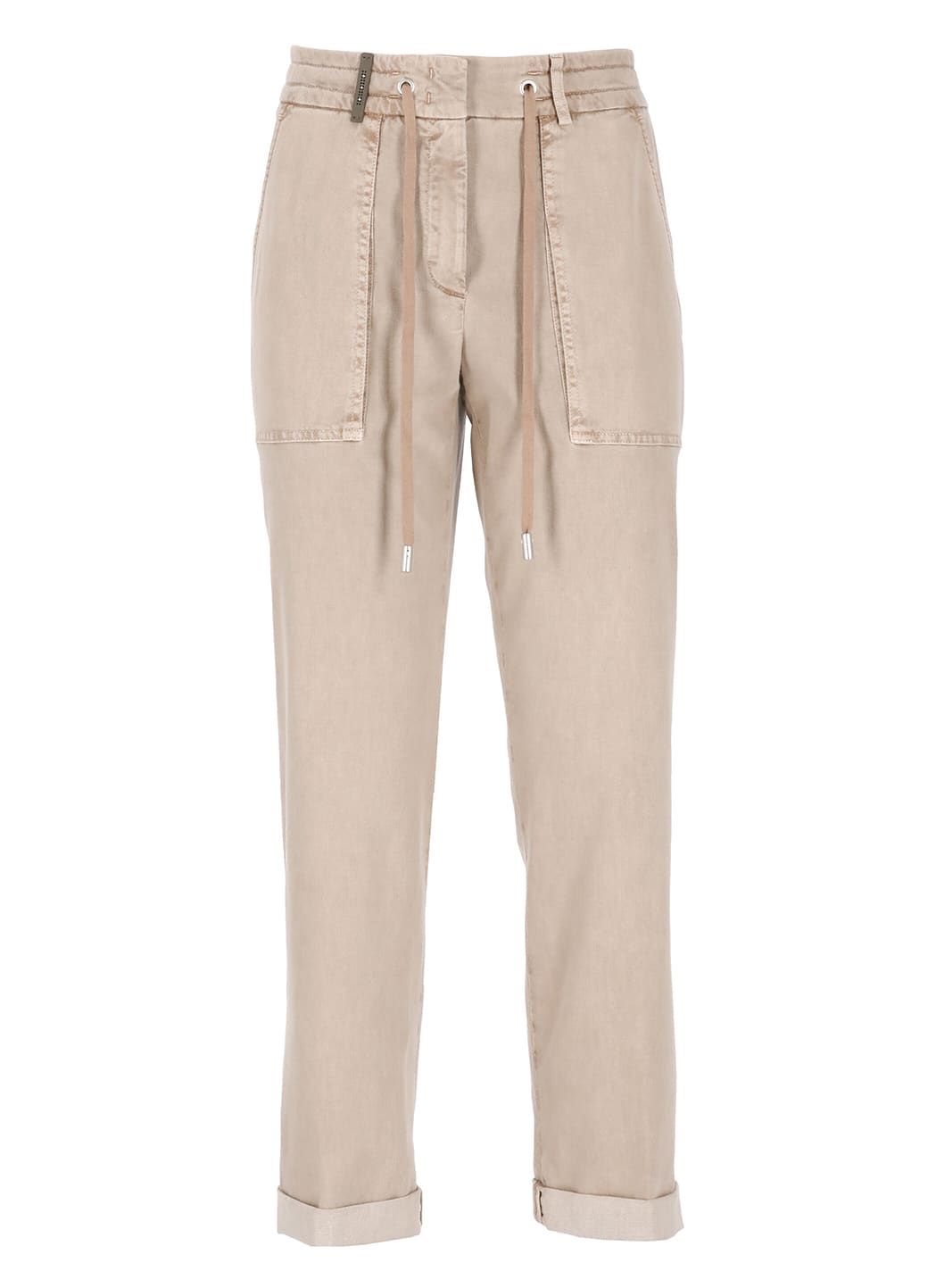 Shop Peserico Cotton Jeans In Beige