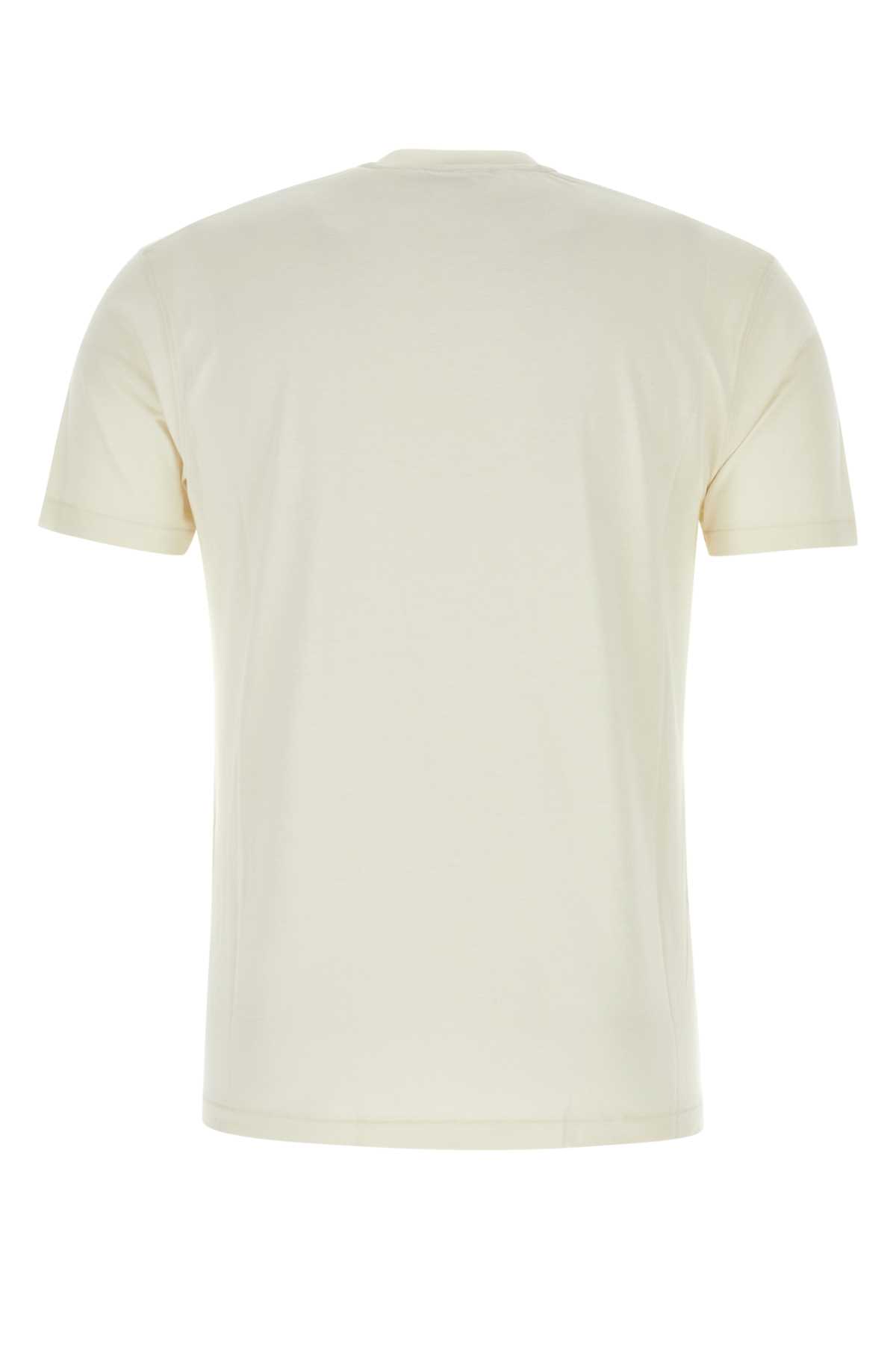 Tom Ford Sand Lyocell Blend T-shirt In Ecru