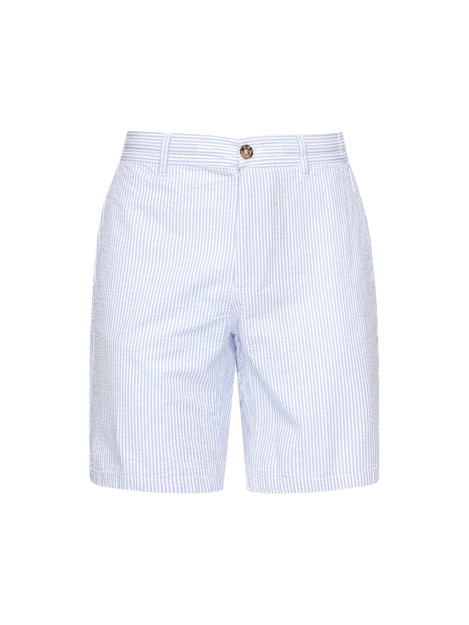 Mc2 Saint Barth Striped-design Shorts In White