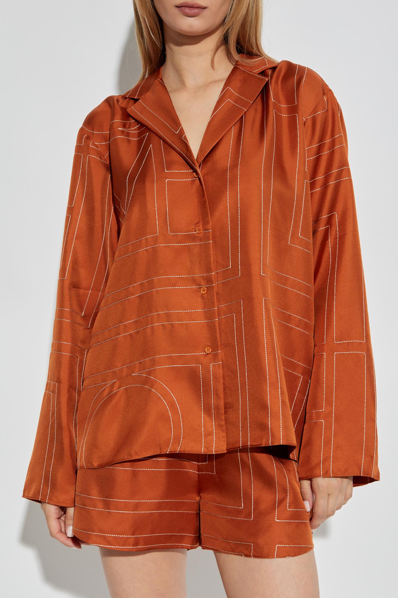 Totême Toteme Silk Shirt In Brown