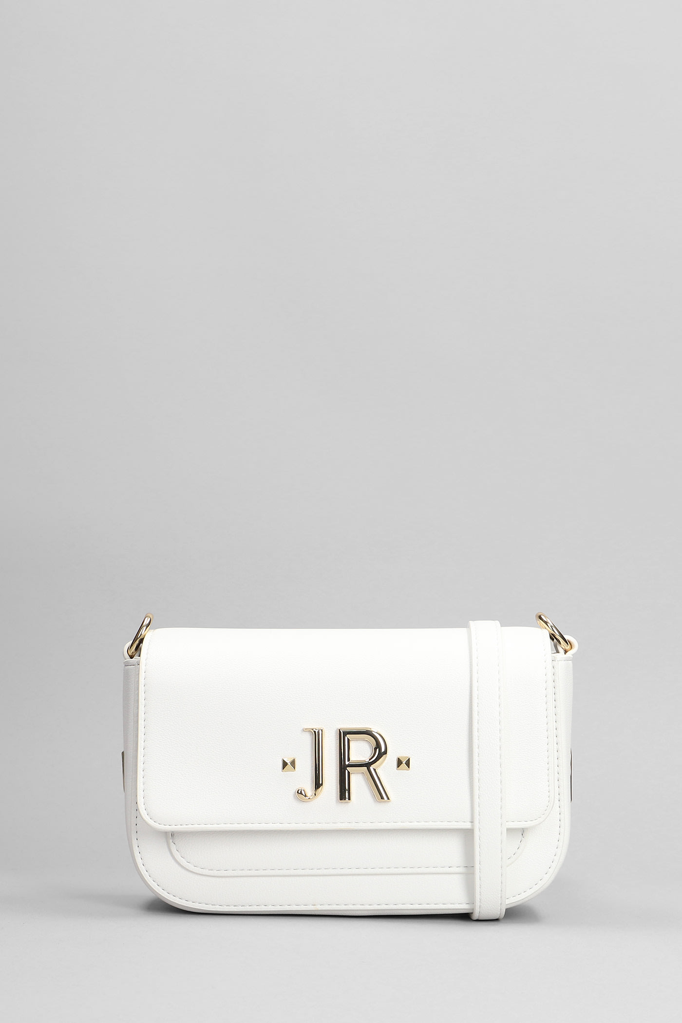 John Richmond Ranaide Shoulder Bag In White Leather