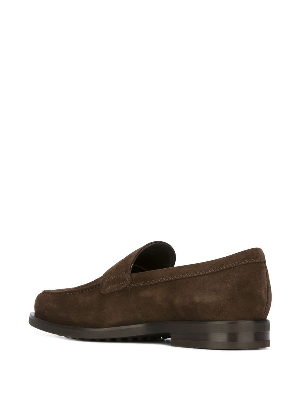 Shop Tod's Zf Formal Loafers In Brown