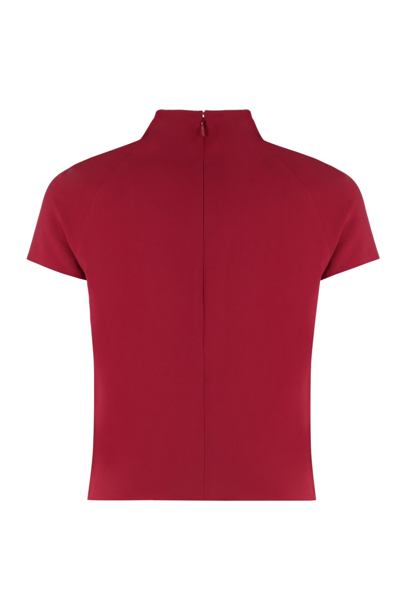 Shop Versace Crêpe Blouse In Red