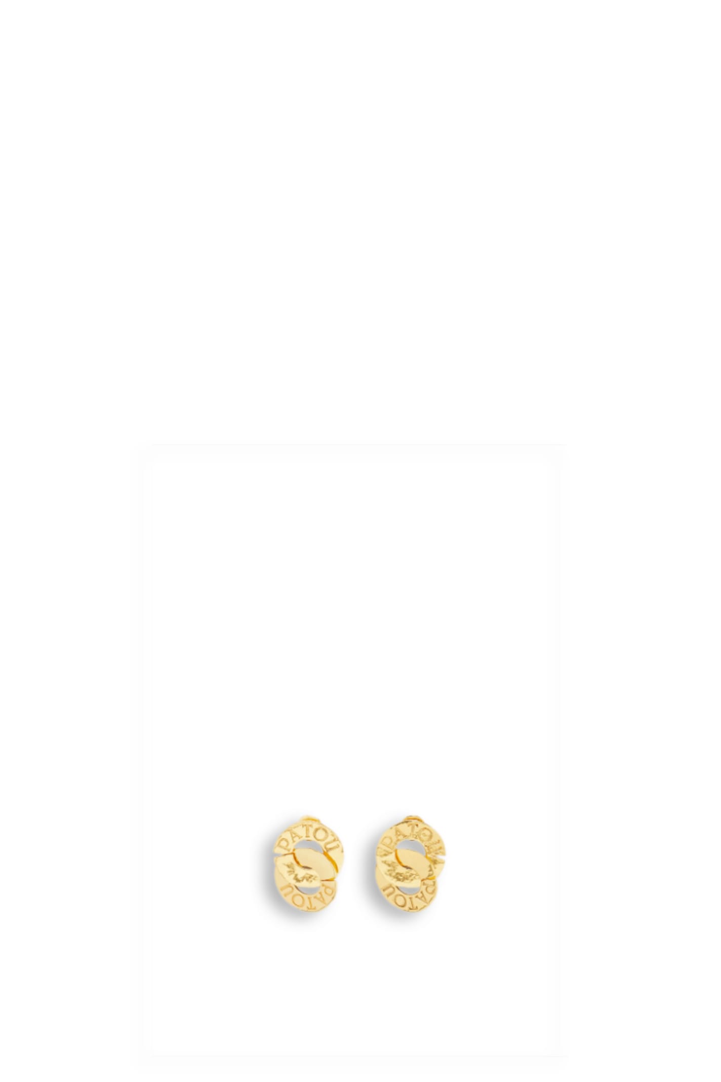 Shop Patou Gold-plated Brass Double Coin Earrings In Golden