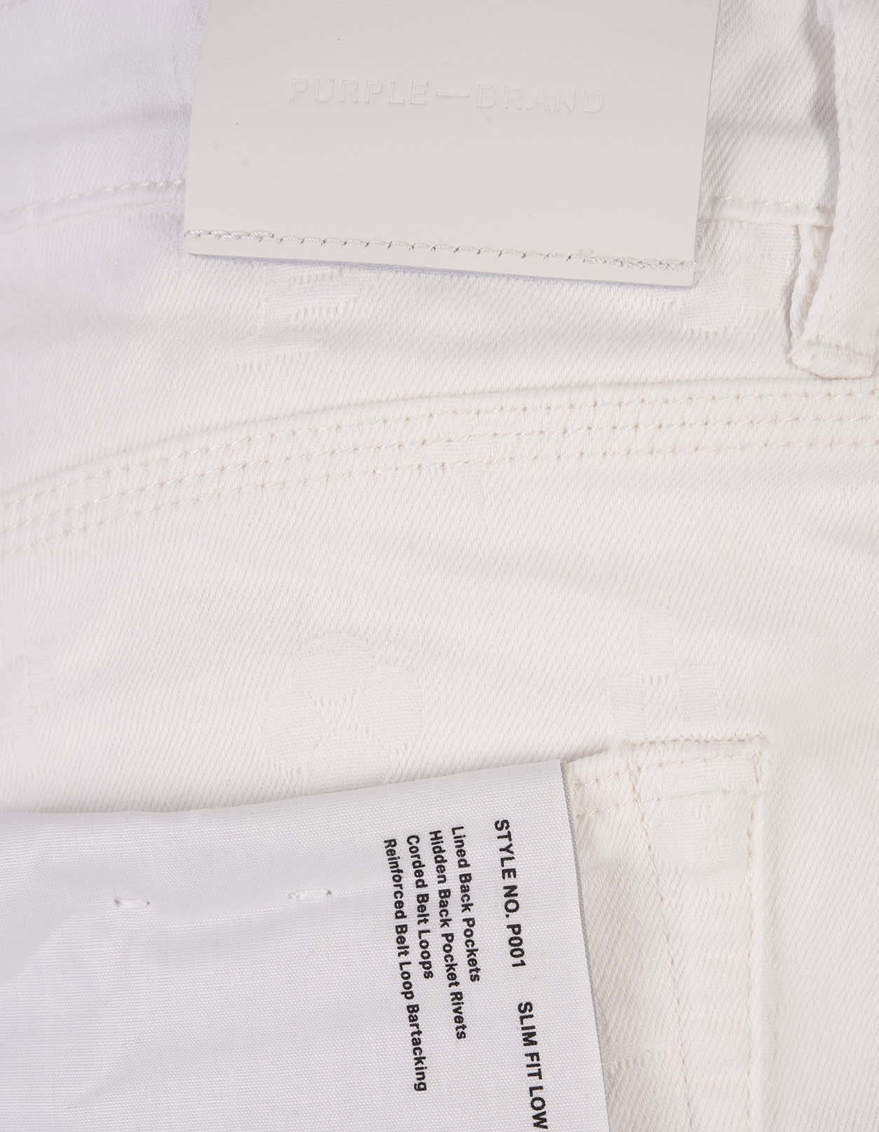 Shop Purple Brand P001 Jacquard Monogram Jeans In White