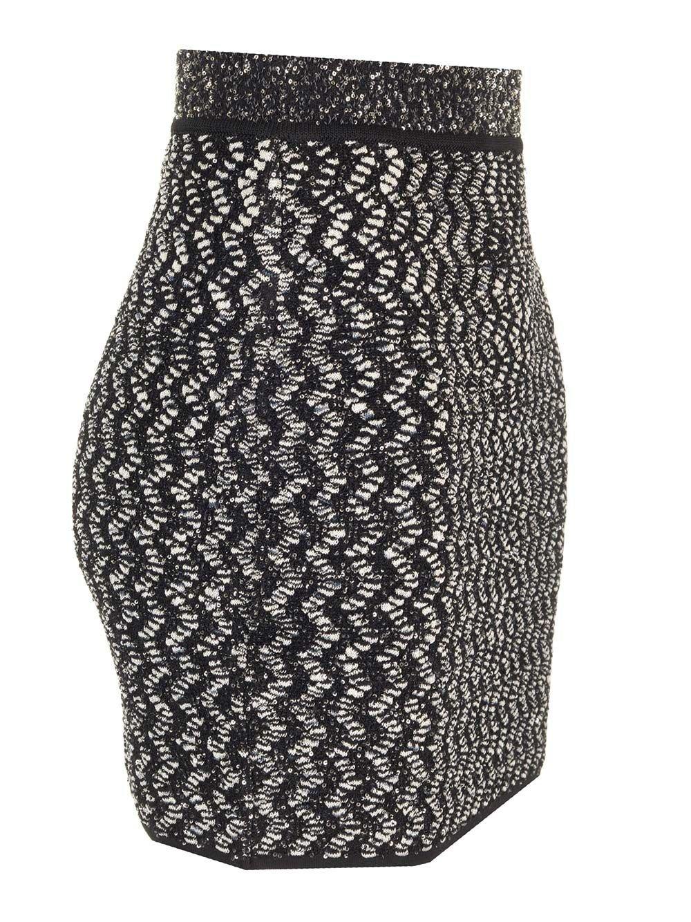 Shop Missoni Embellished Zigzag Mini Skirt In Multicolour