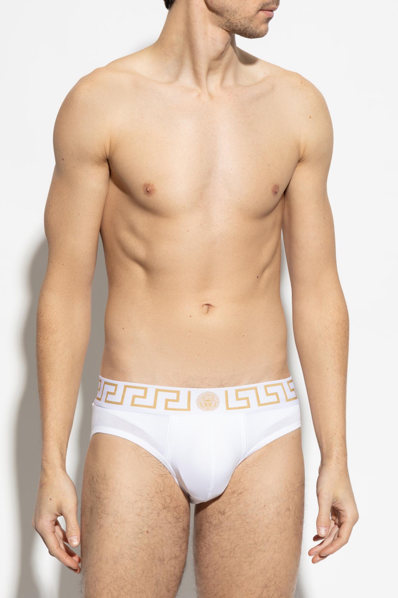 Versace Three-pack Briefs In White