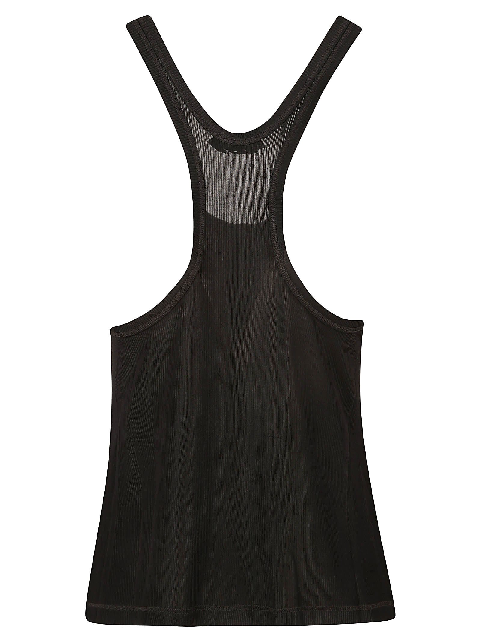 Shop Tom Ford Lustrous Microrib Jersey Tank Top In Black