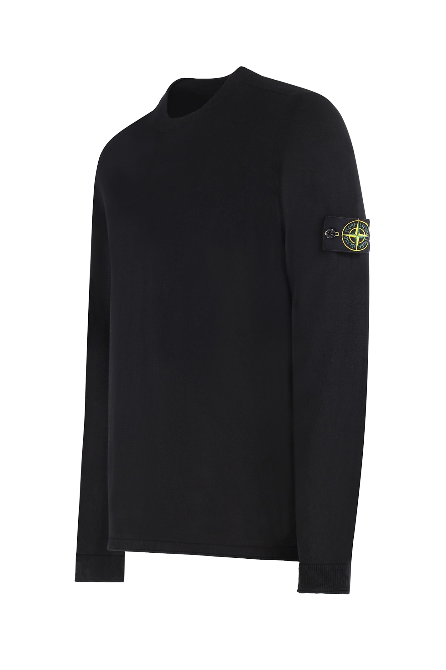 Shop Stone Island Cotton Sweater In Black