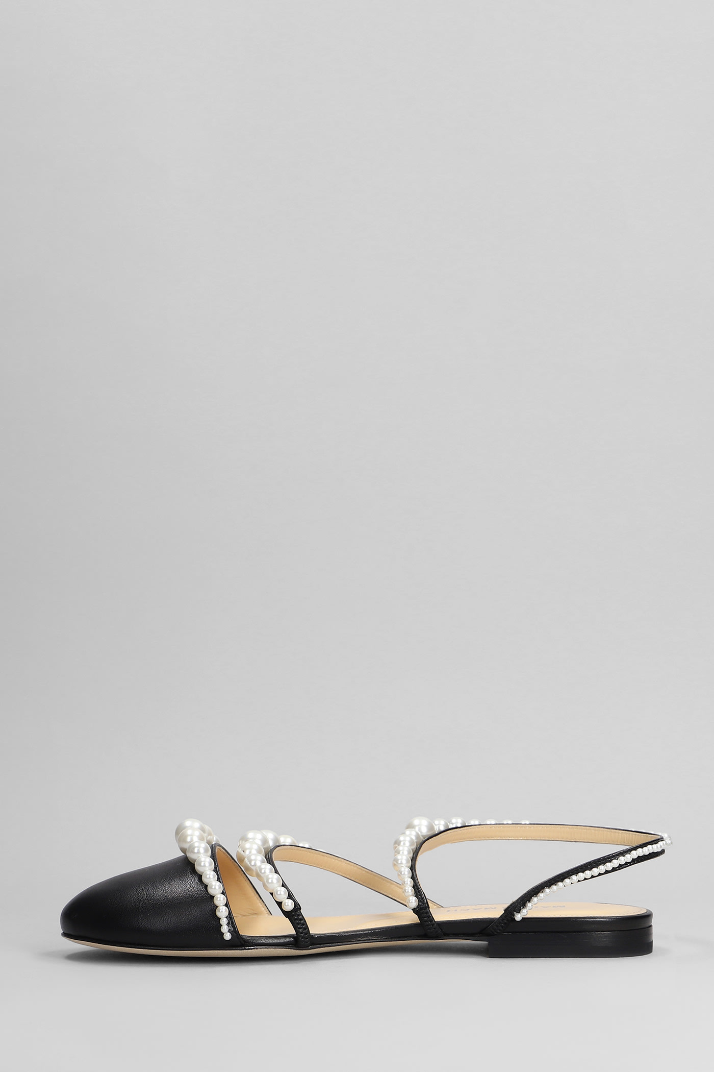 Shop Mach &amp; Mach Ballet Flats In Black Leather