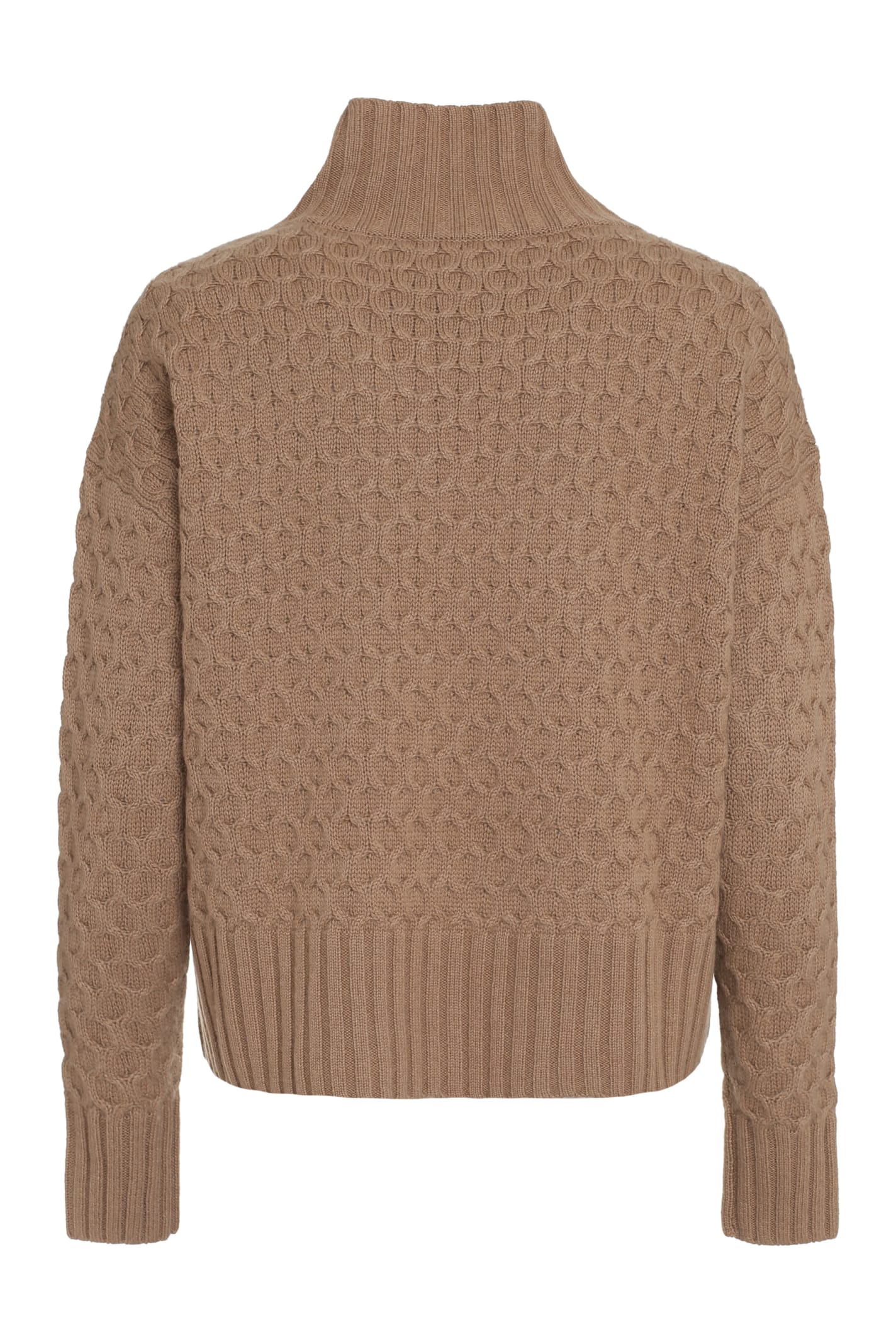 Shop Max Mara Valdese Wool And Cashmere Sweater In Camel