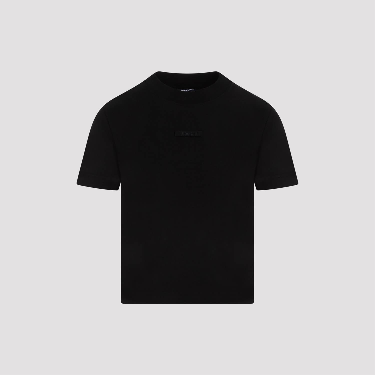 Shop Jacquemus Le T-shirt Gros Grain In Black