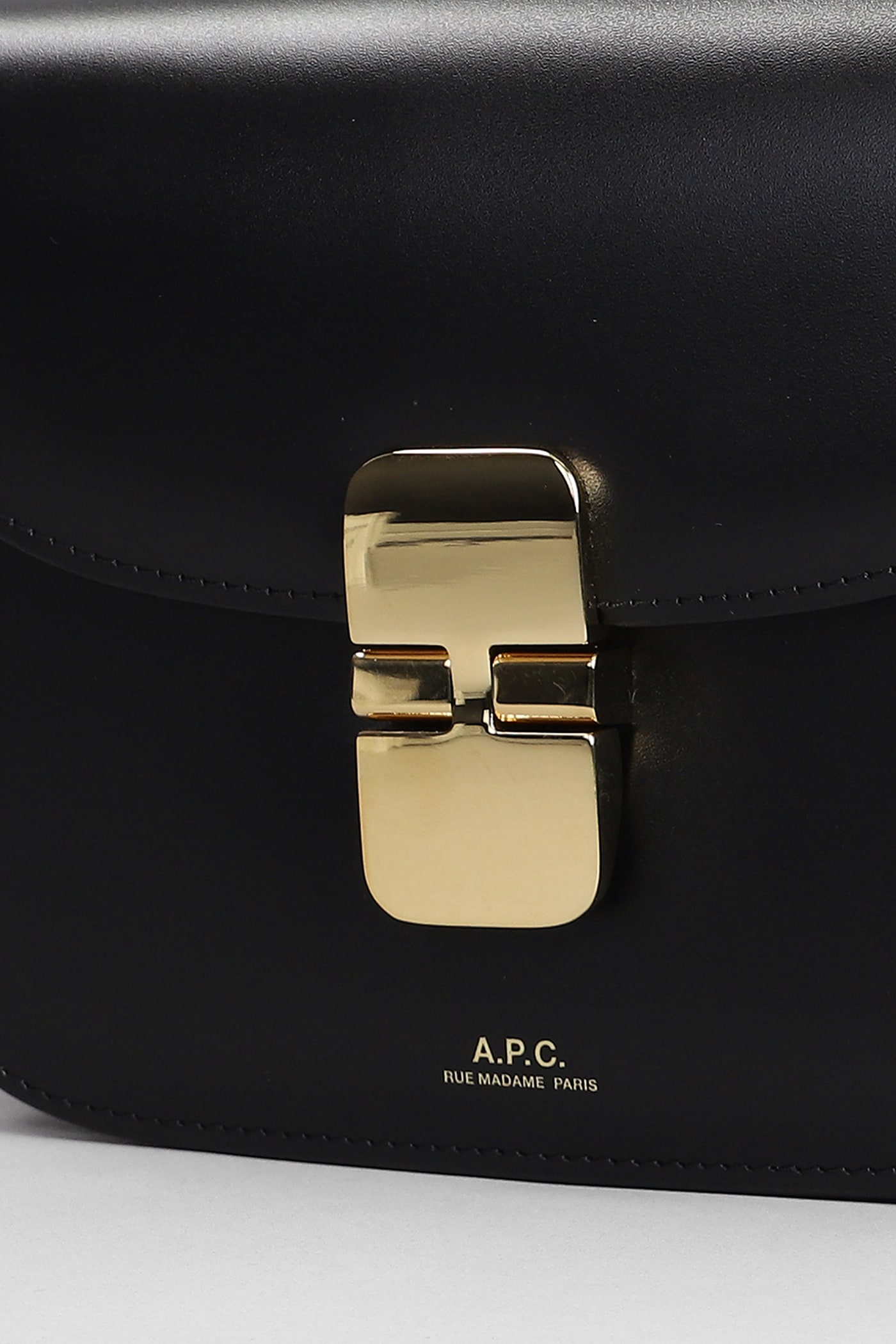 Shop Apc Grace Mini Shoulder Bag In Black Leather