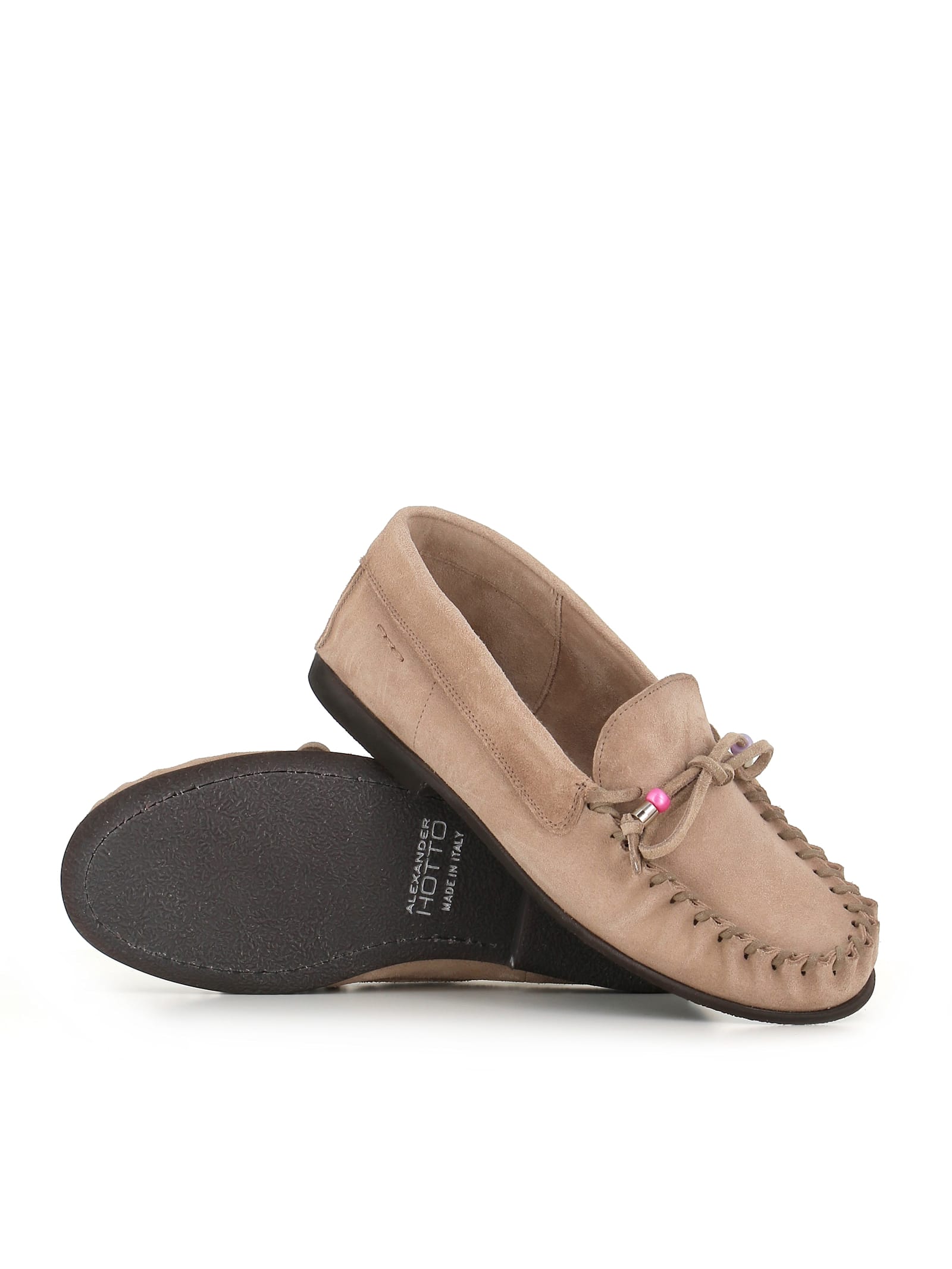 Alexander Hotto Moccasin-style Loafers In Beige
