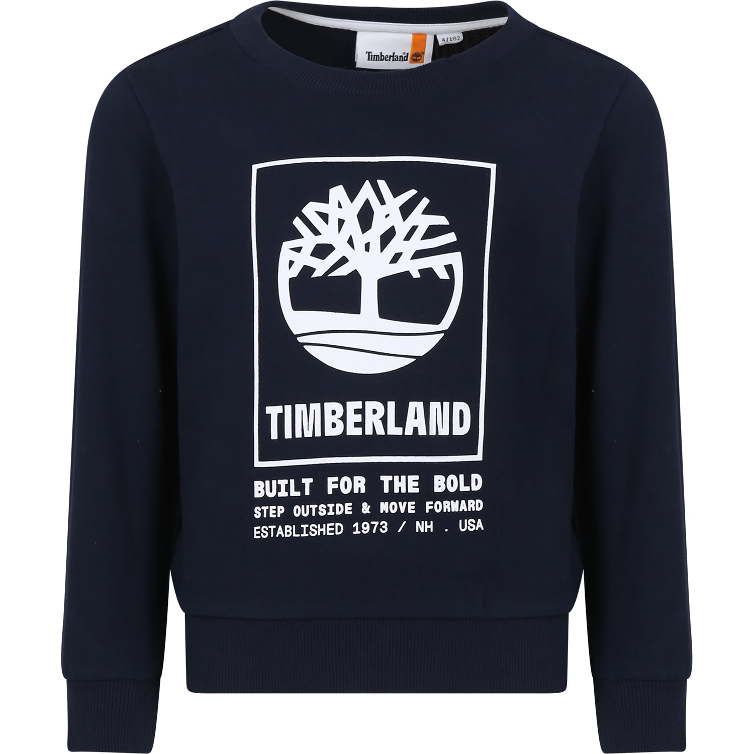 Timberland Kids' Blue Sweatshirt For Boy With Logo