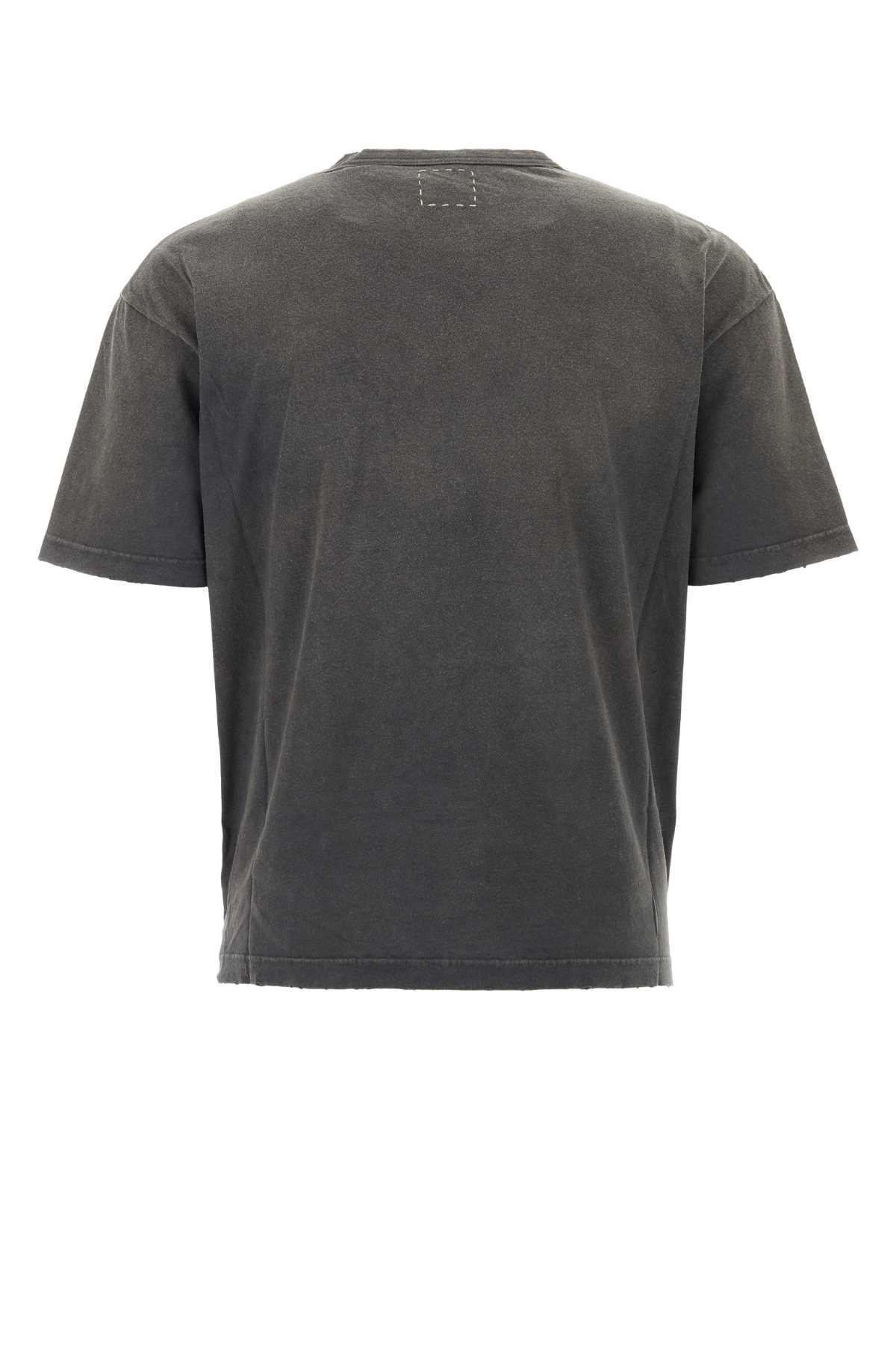 Shop Visvim Graphite Cotton Jumbo T-shirt In Black