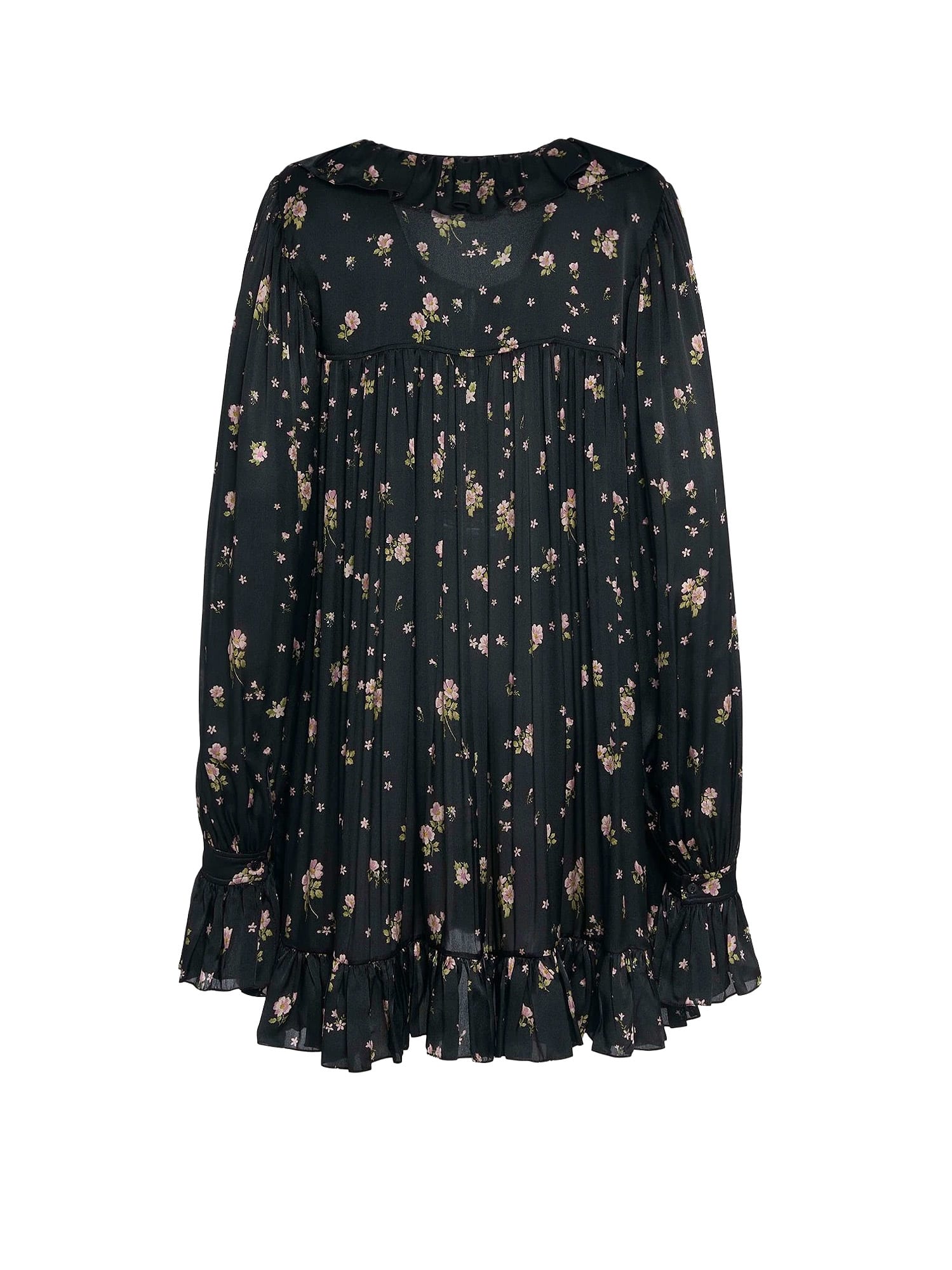 Chloé Silk Short Dress In Black