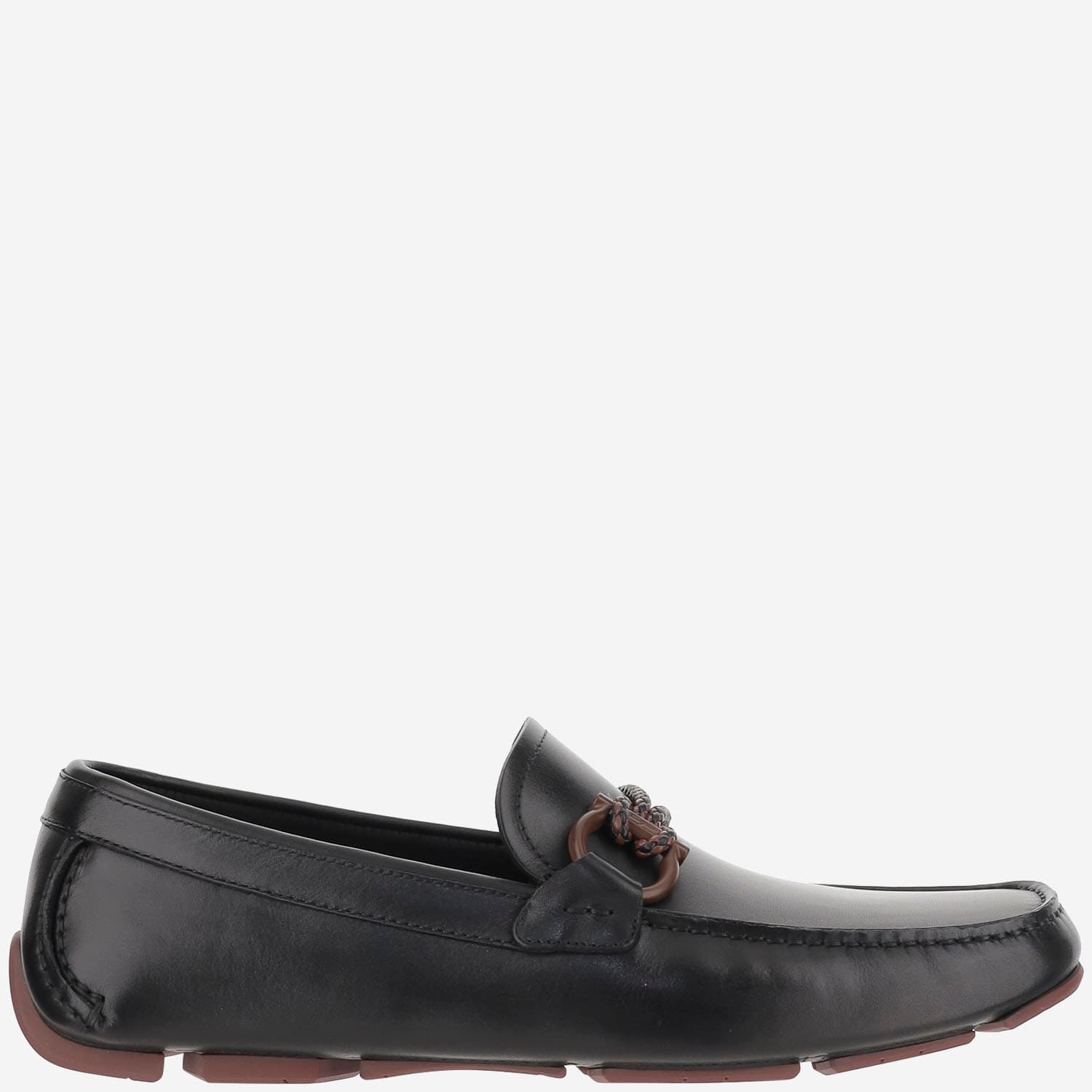 Ferragamo Gancini-detail Leather Loafers
