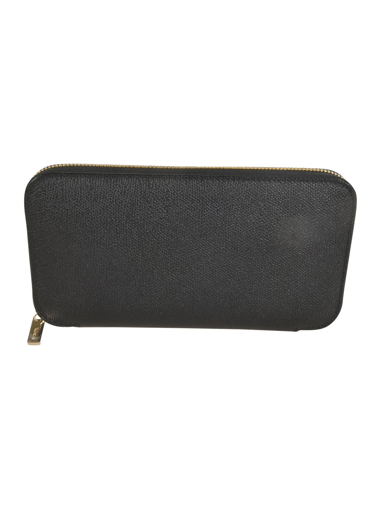 Shop Valextra Classic Zip-around Clutch In Black