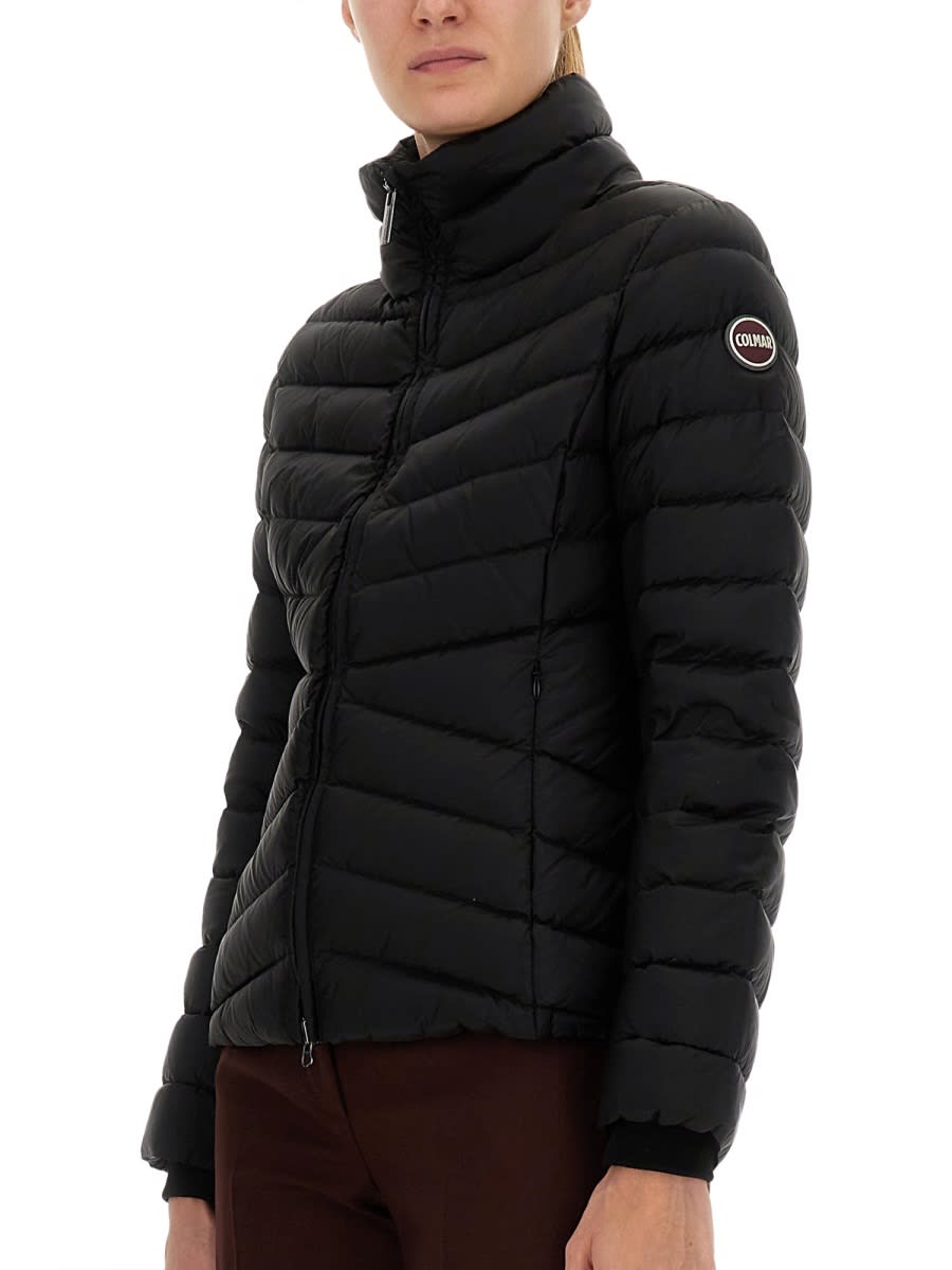 Colmar Down Jacket With Knitted Cuffs In Black