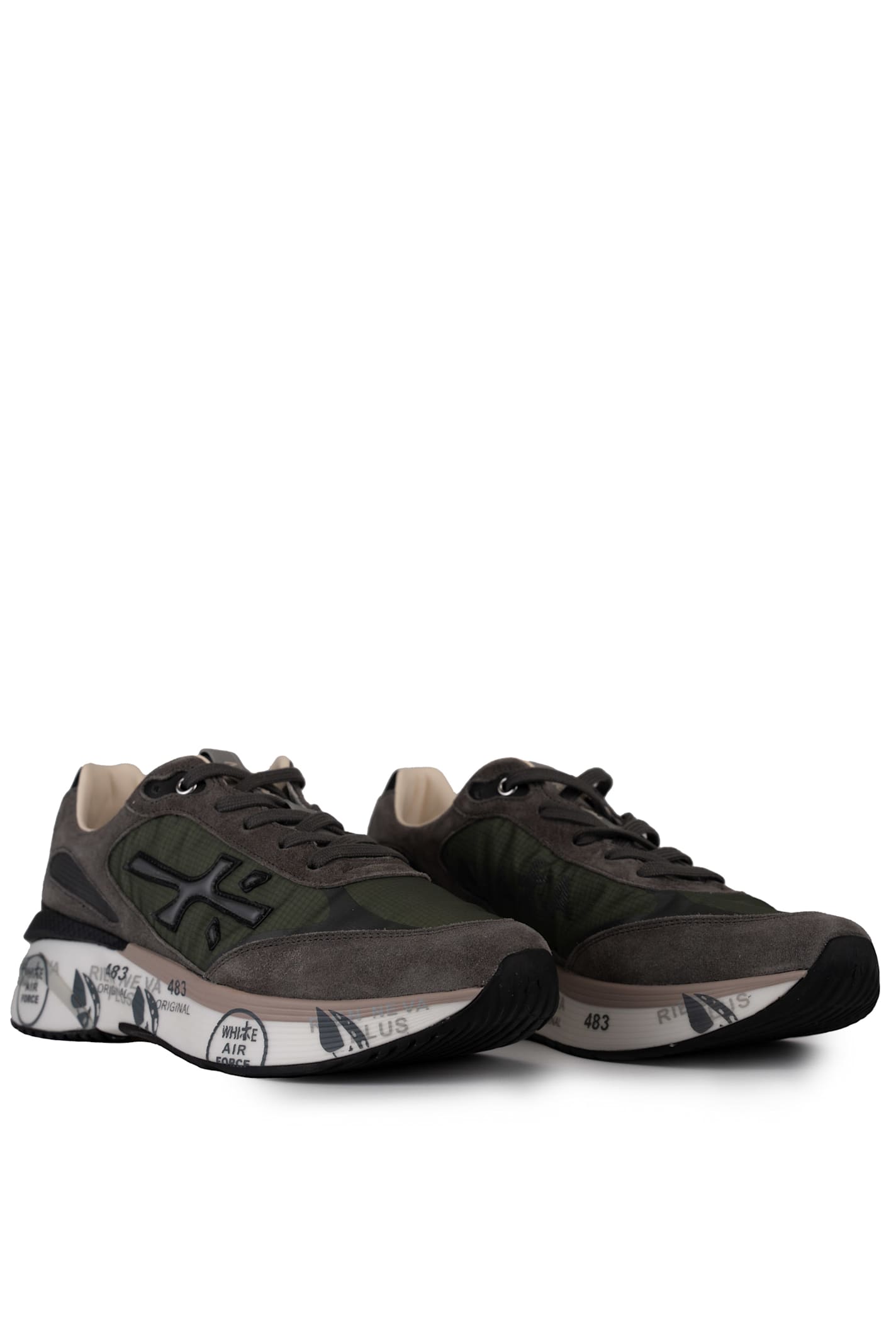 PREMIATA MOE RUN 7106 SNEAKERS IN SUEDE AND FABRIC 