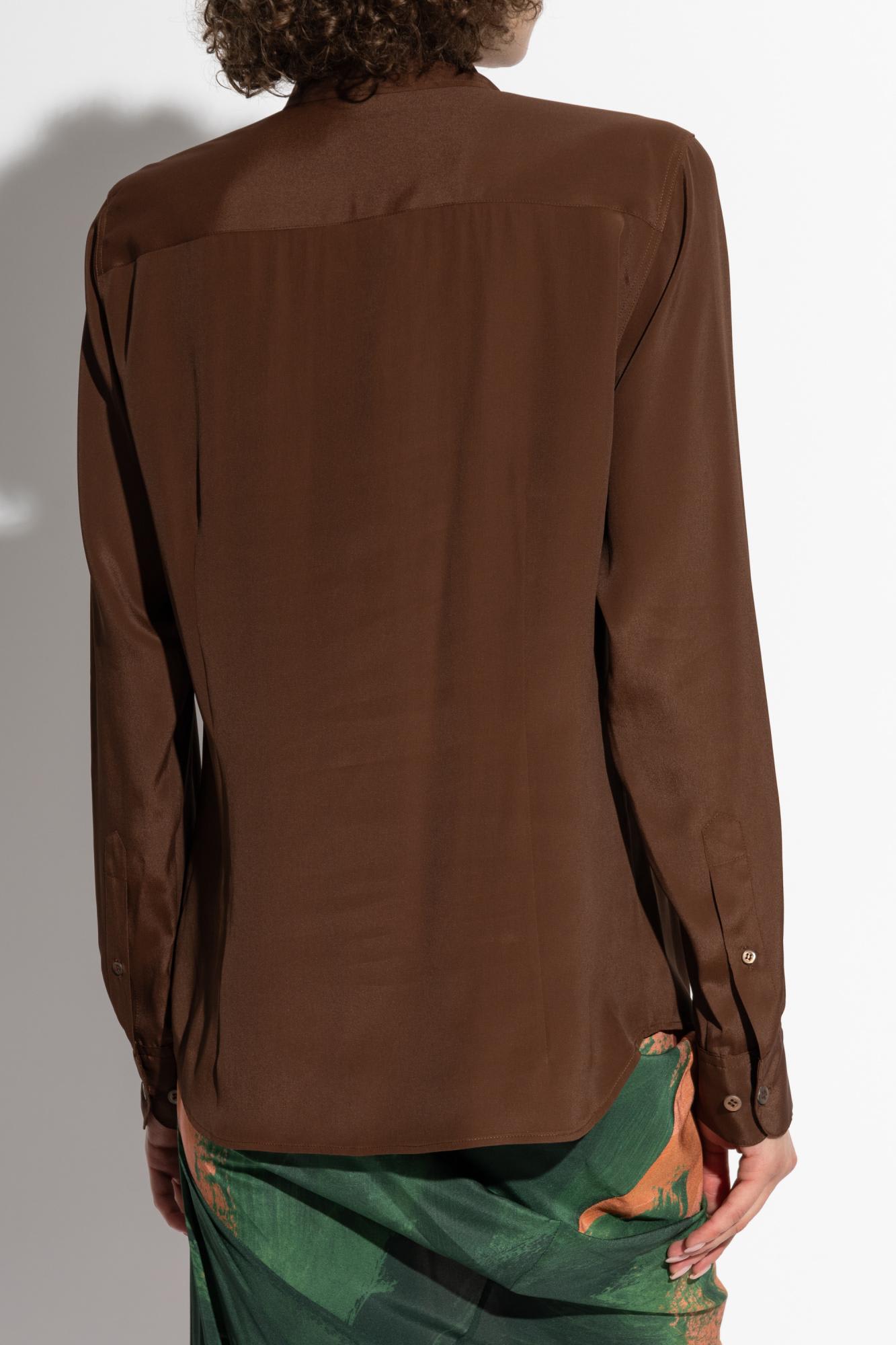 Shop Dries Van Noten Shirt Chowy In Brown