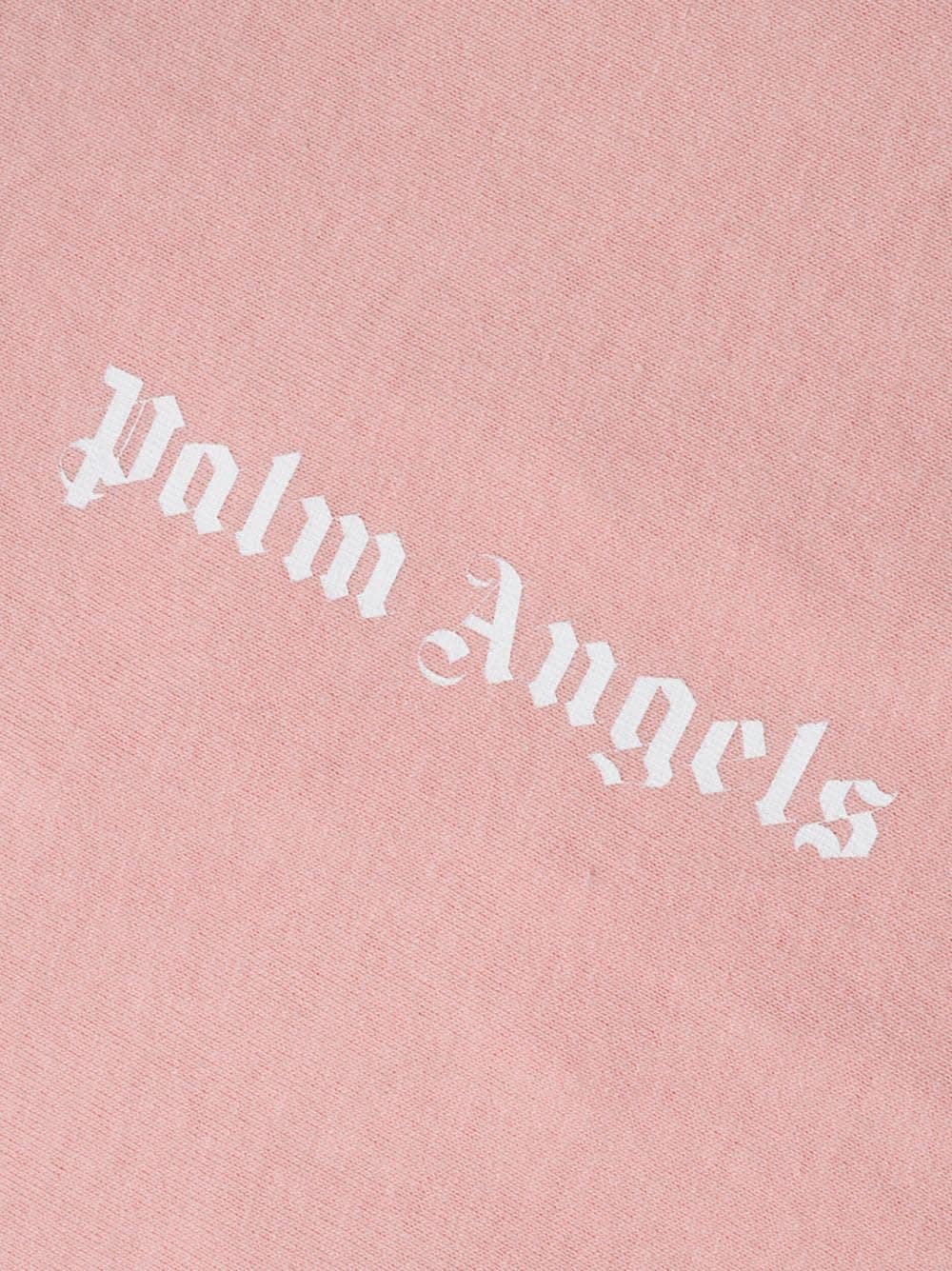 Shop Palm Angels Pink Maxi T-shirt Dress With Front And Back Logo
