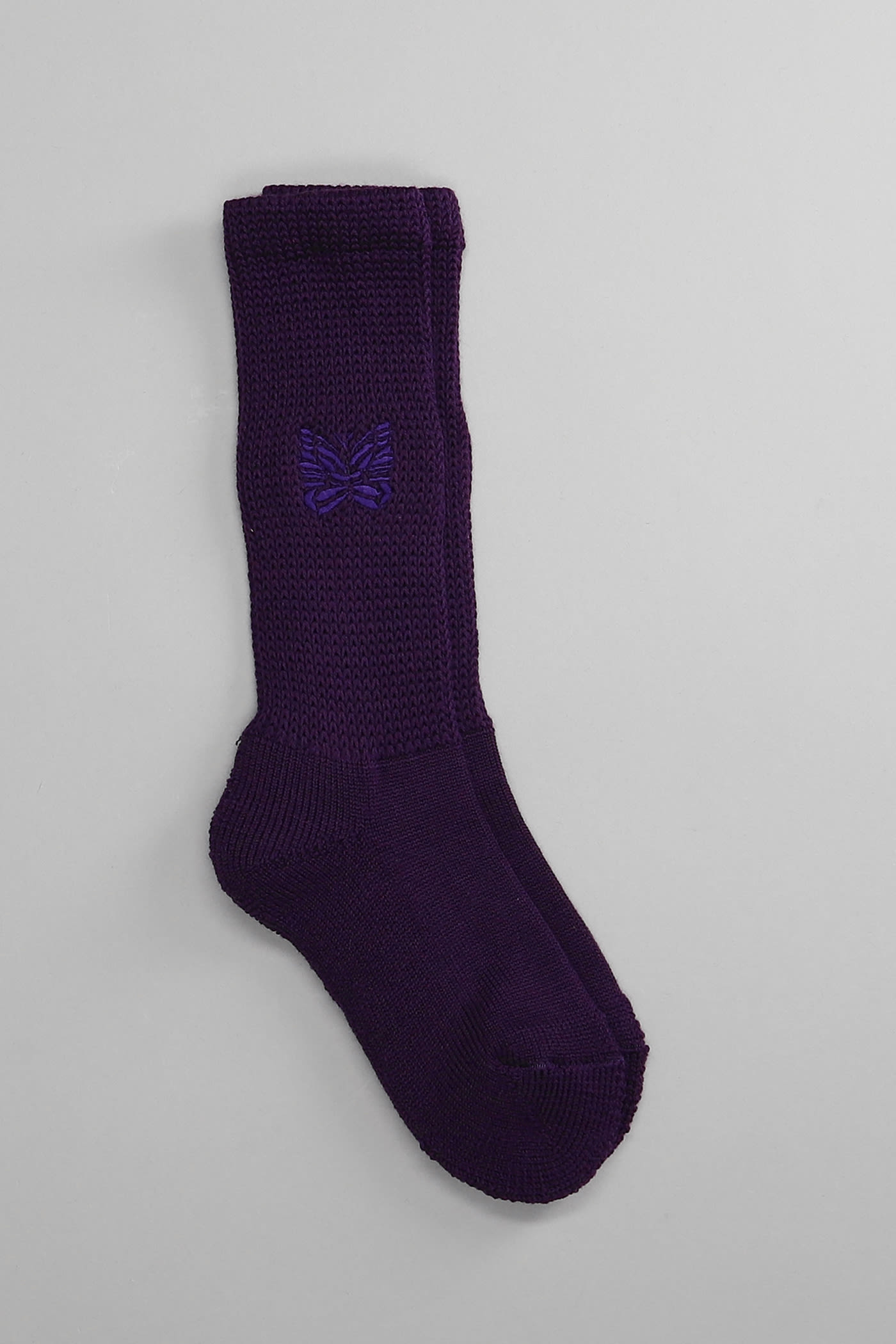 Needles Socks In Viola Wool