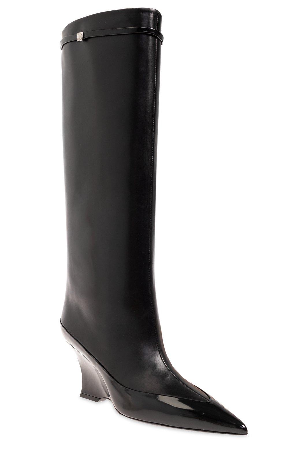 Shop Givenchy Raven Pointed-toe Boots In Nero