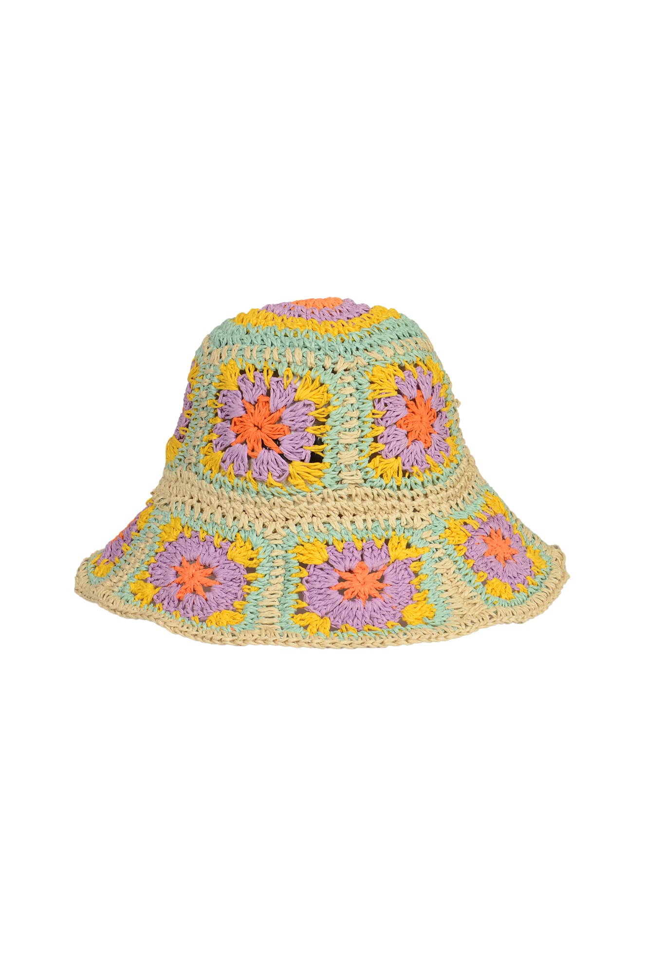 Shop Weili Zheng Crochet Patterned Hat In Pastel