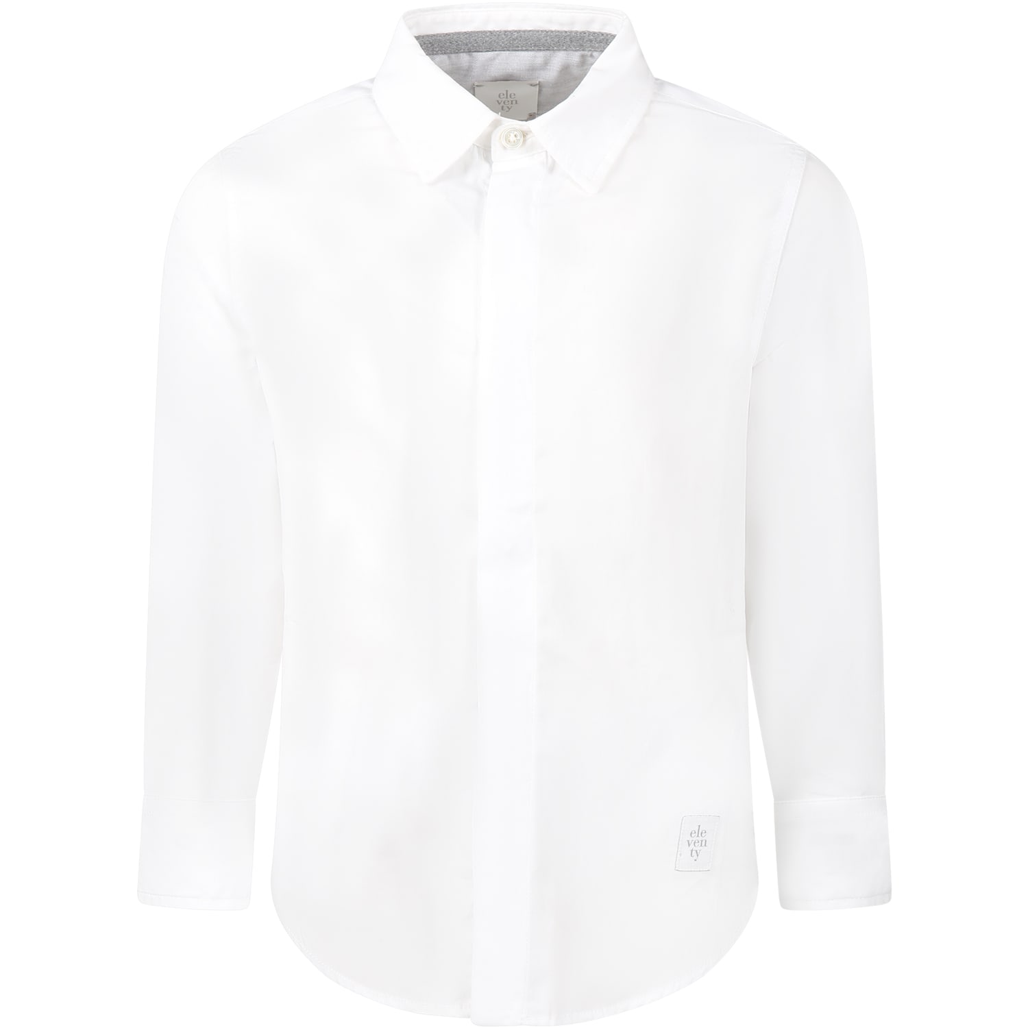 Eleventy Kids' White Shirt For Boy With Logo