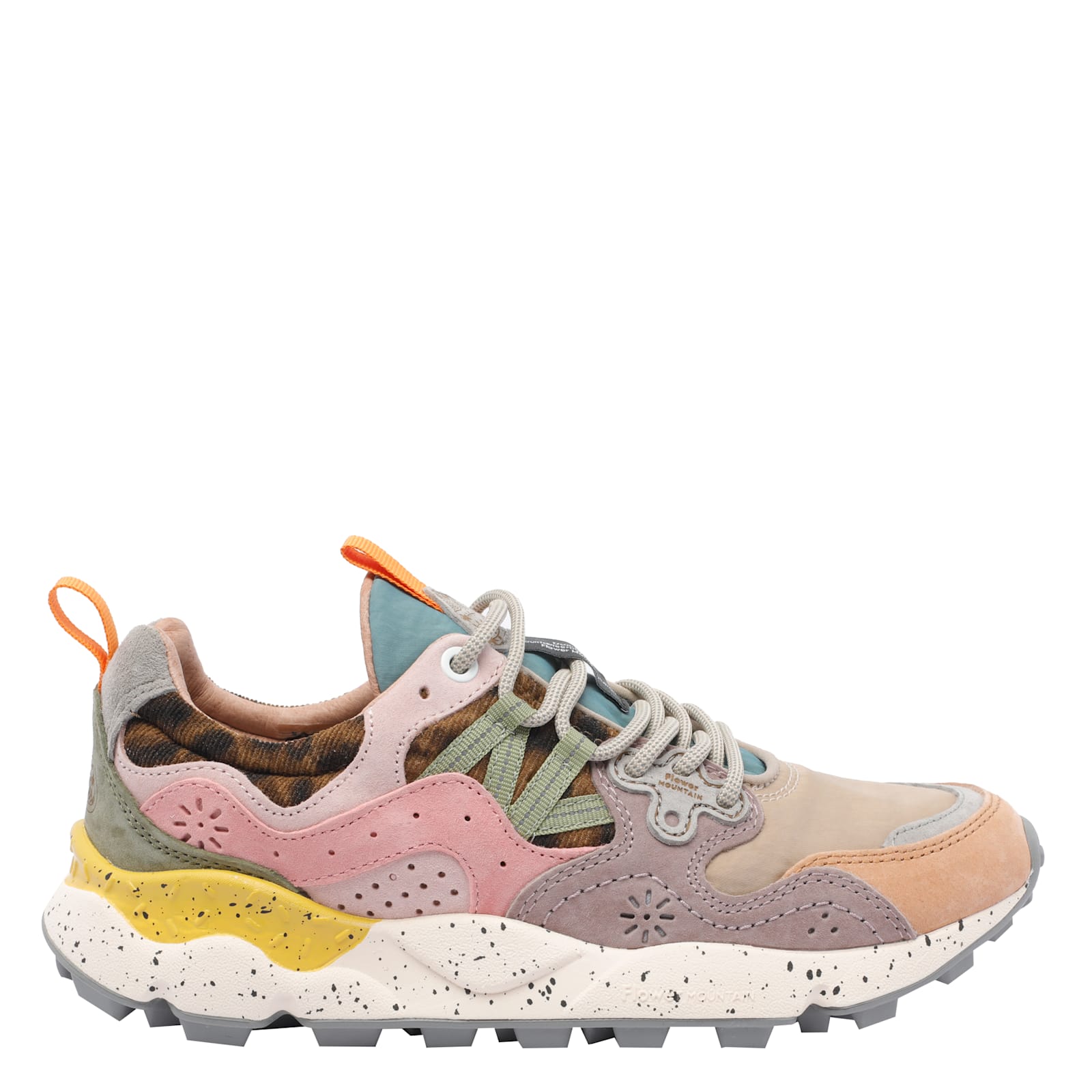 Flower Mountain Yamano 3 Sneakers In Suede And Technical Fabric In Multi