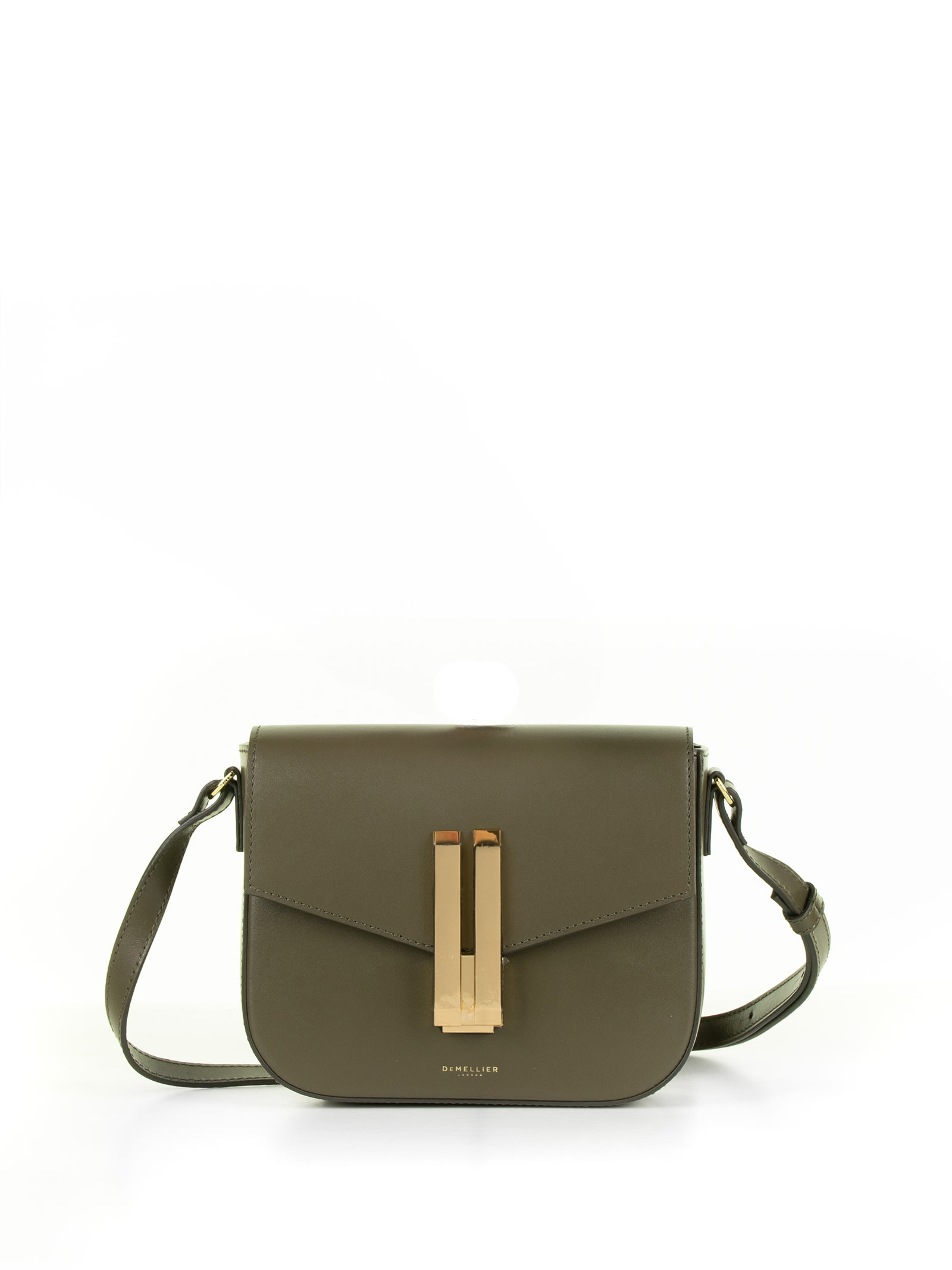 Demellier Vancouver Small Leather Shoulder Bag In Olive