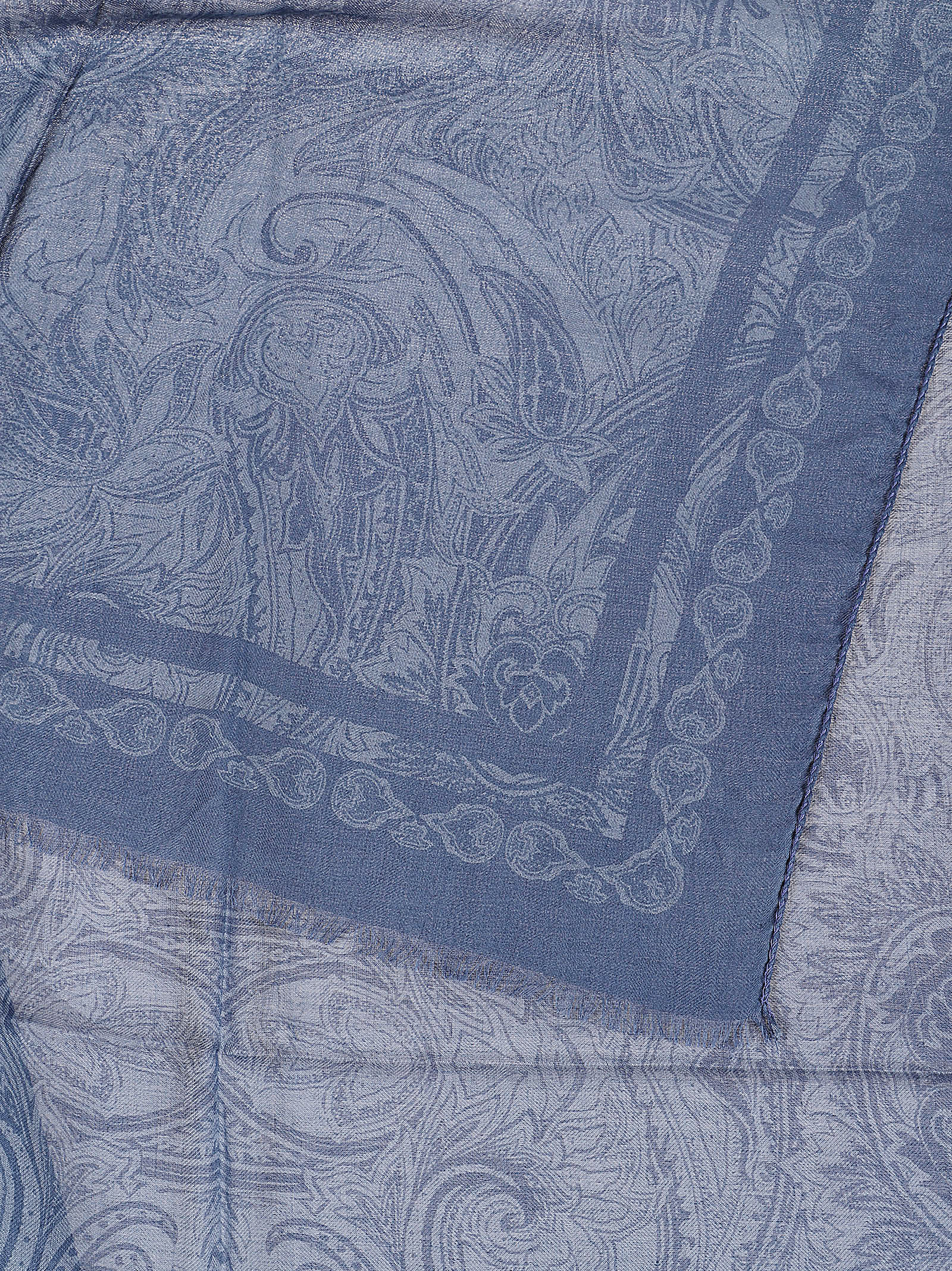 Shop Etro Scarf In Blu Fantasia