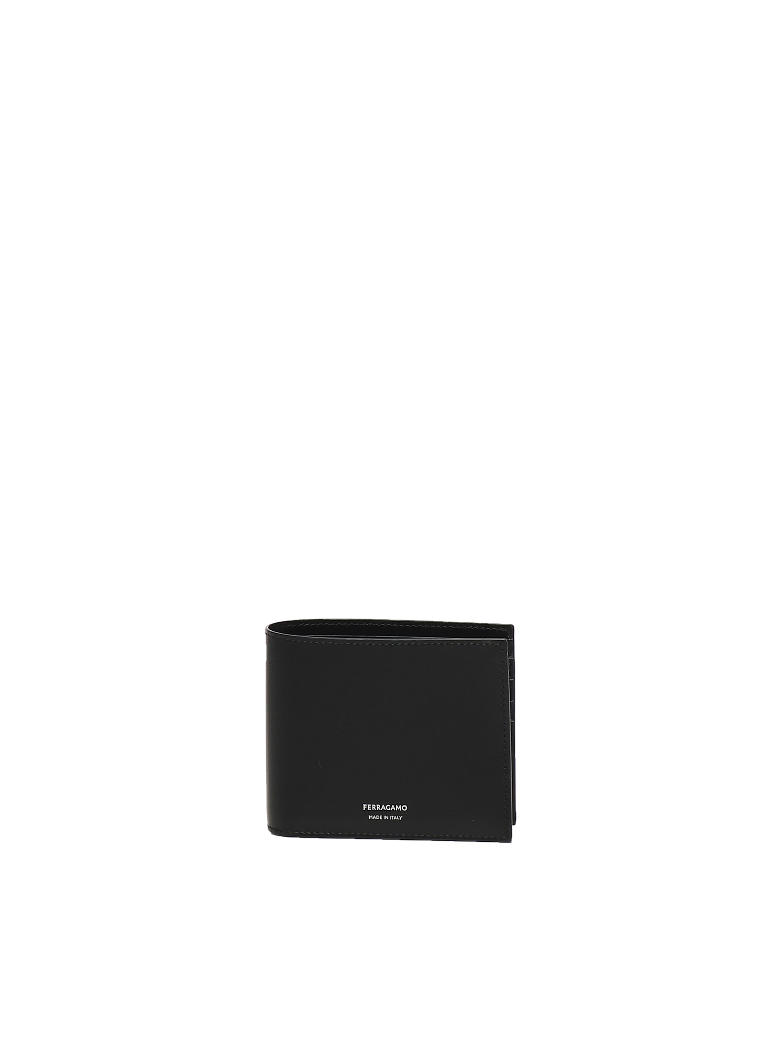Ferragamo Leather Wallet With Logo