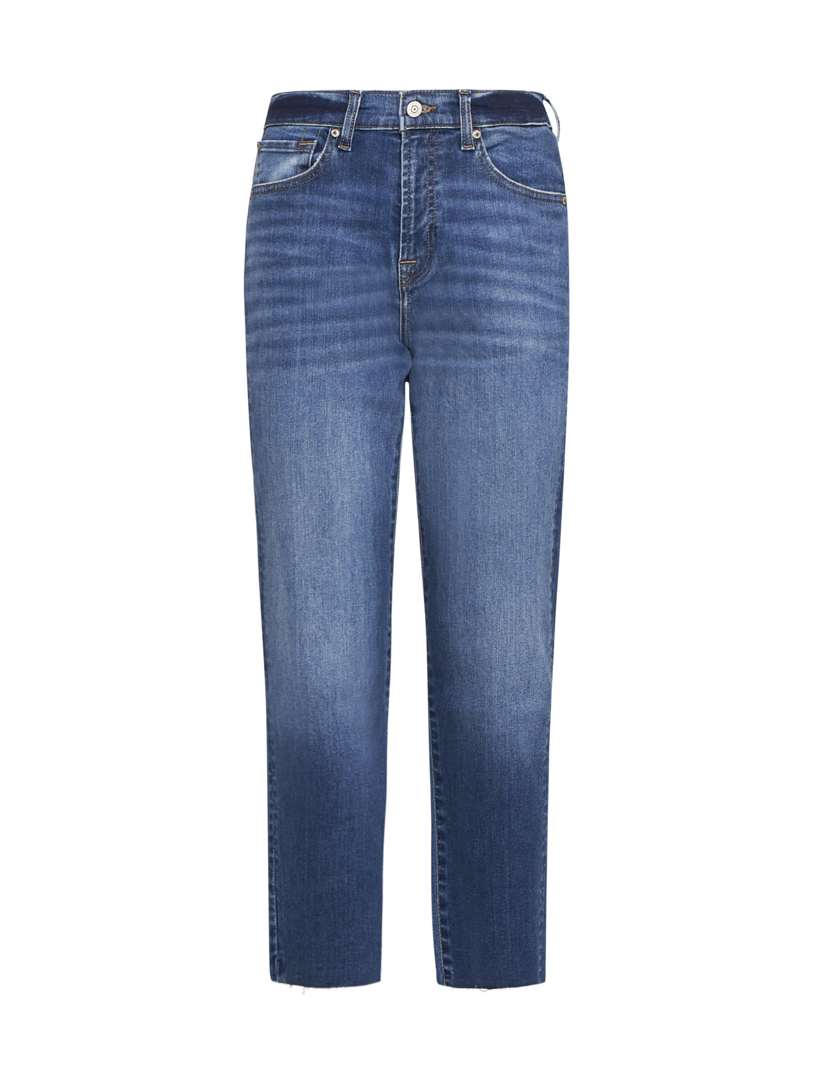 Shop 7 For All Mankind Jeans In Mid Blue