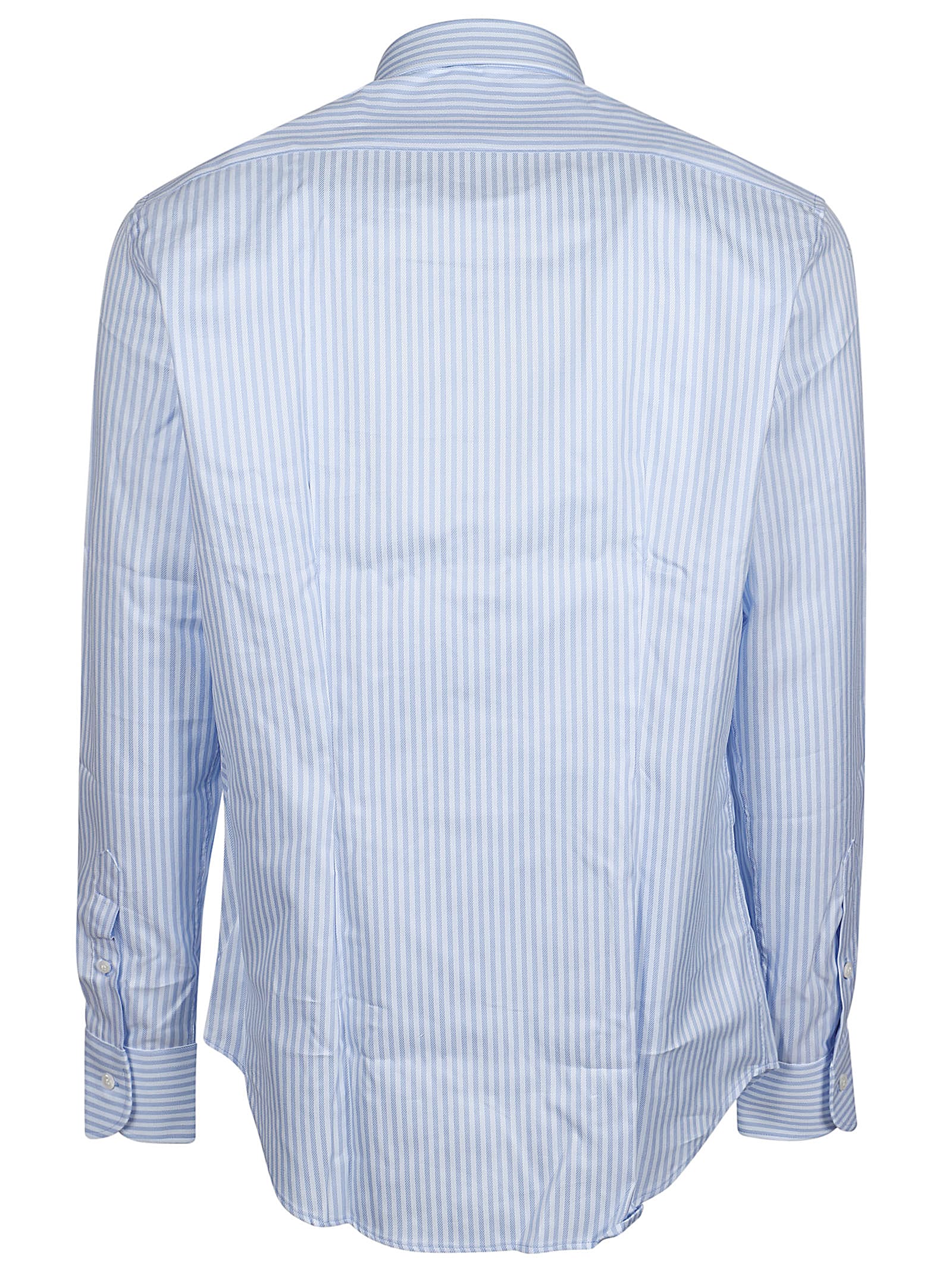 Shop Orian Long Sleeve Slim Shirt In Azzurro/azzurro