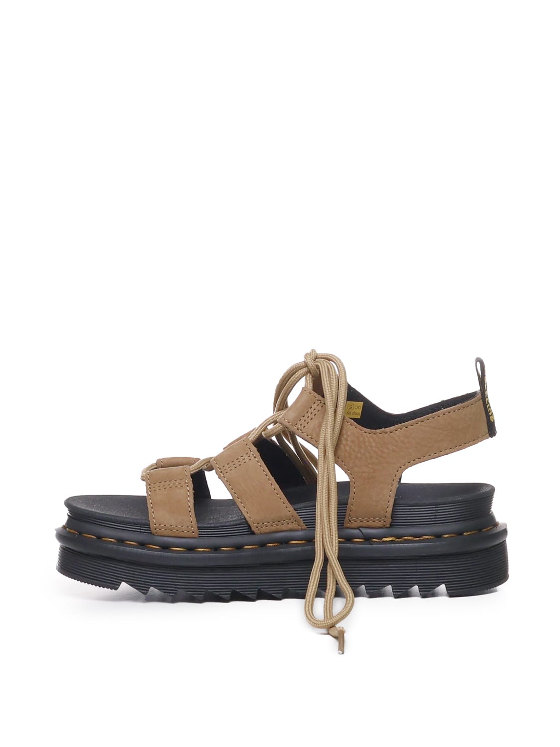 Shop Dr. Martens' Nartilla Sandals In Tumbled Leather In Brown