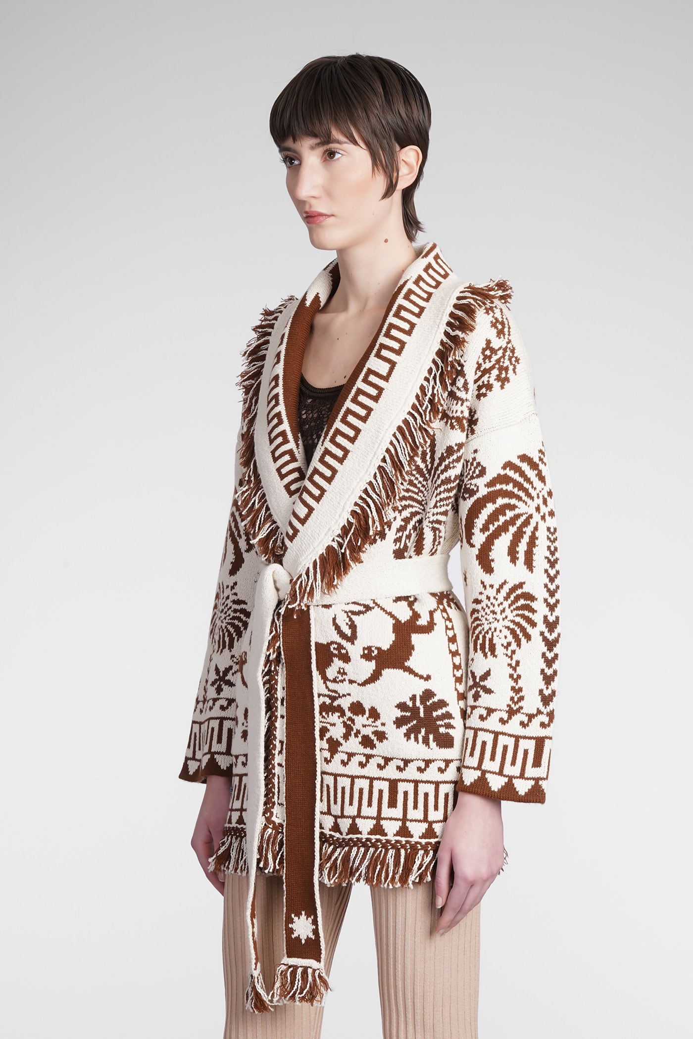 ALANUI CARDIGAN IN BEIGE WOOL