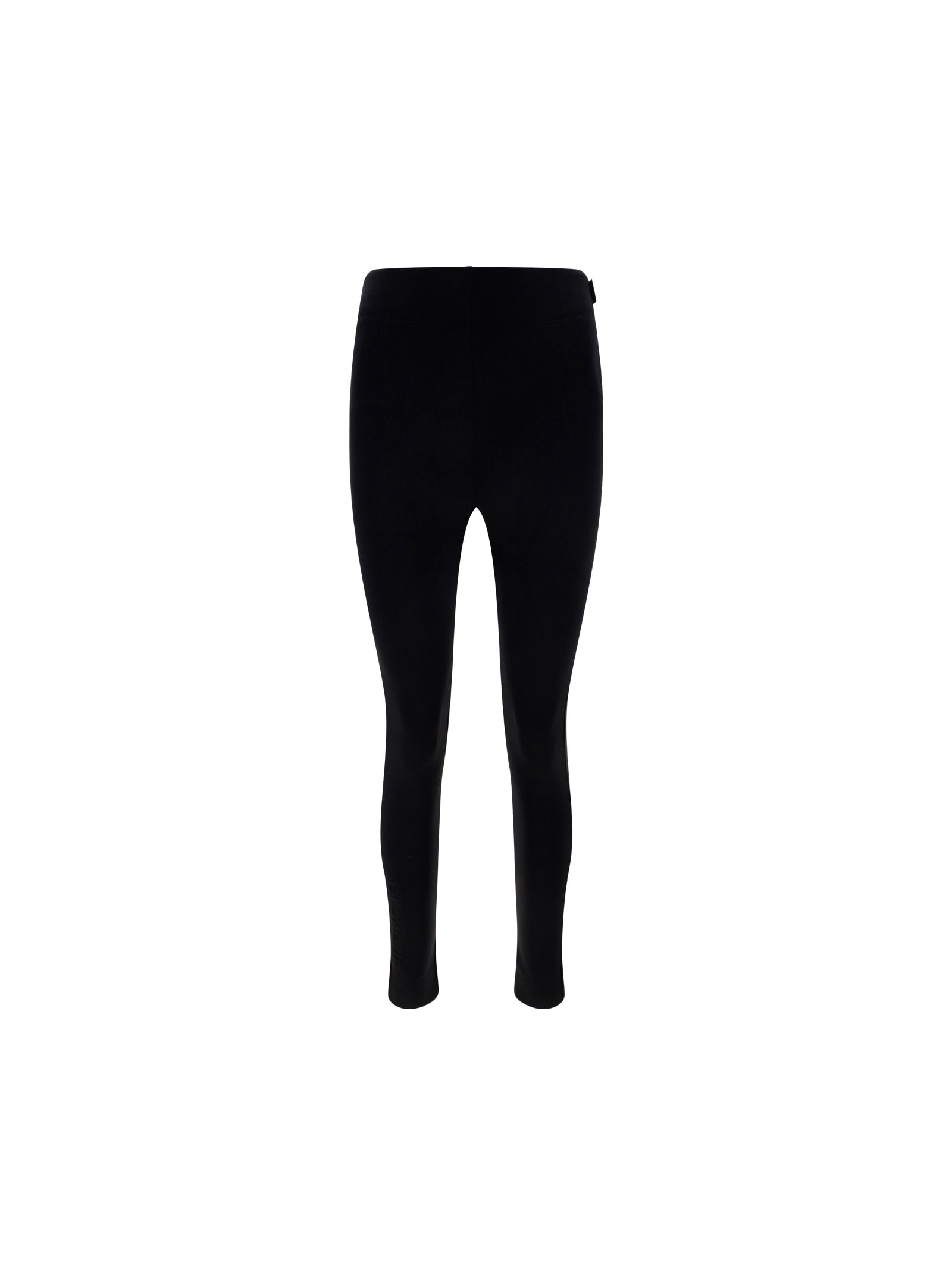 Shop Moncler Leggings In Black