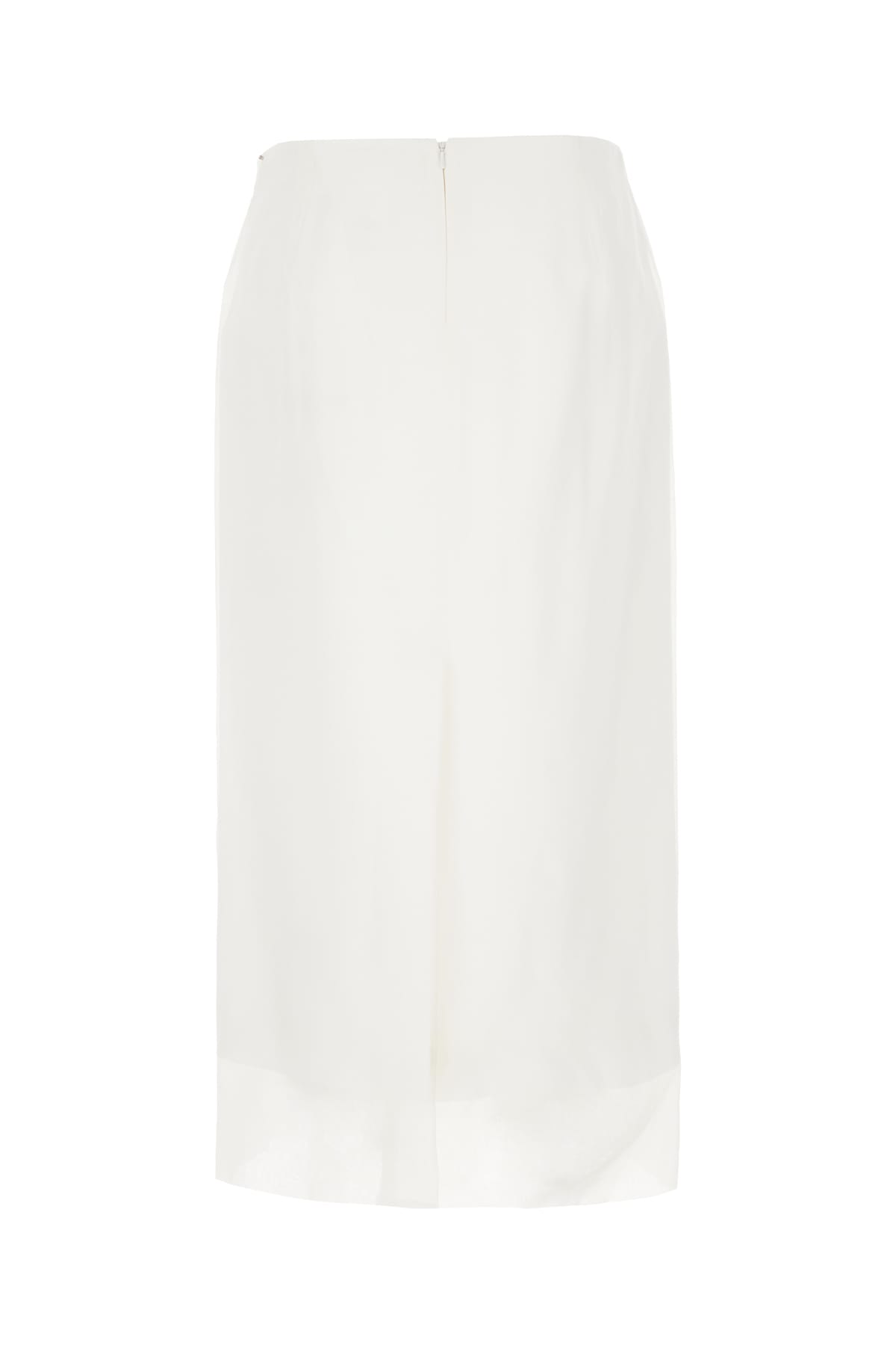 Shop Sportmax White Cotton Skirt In 001