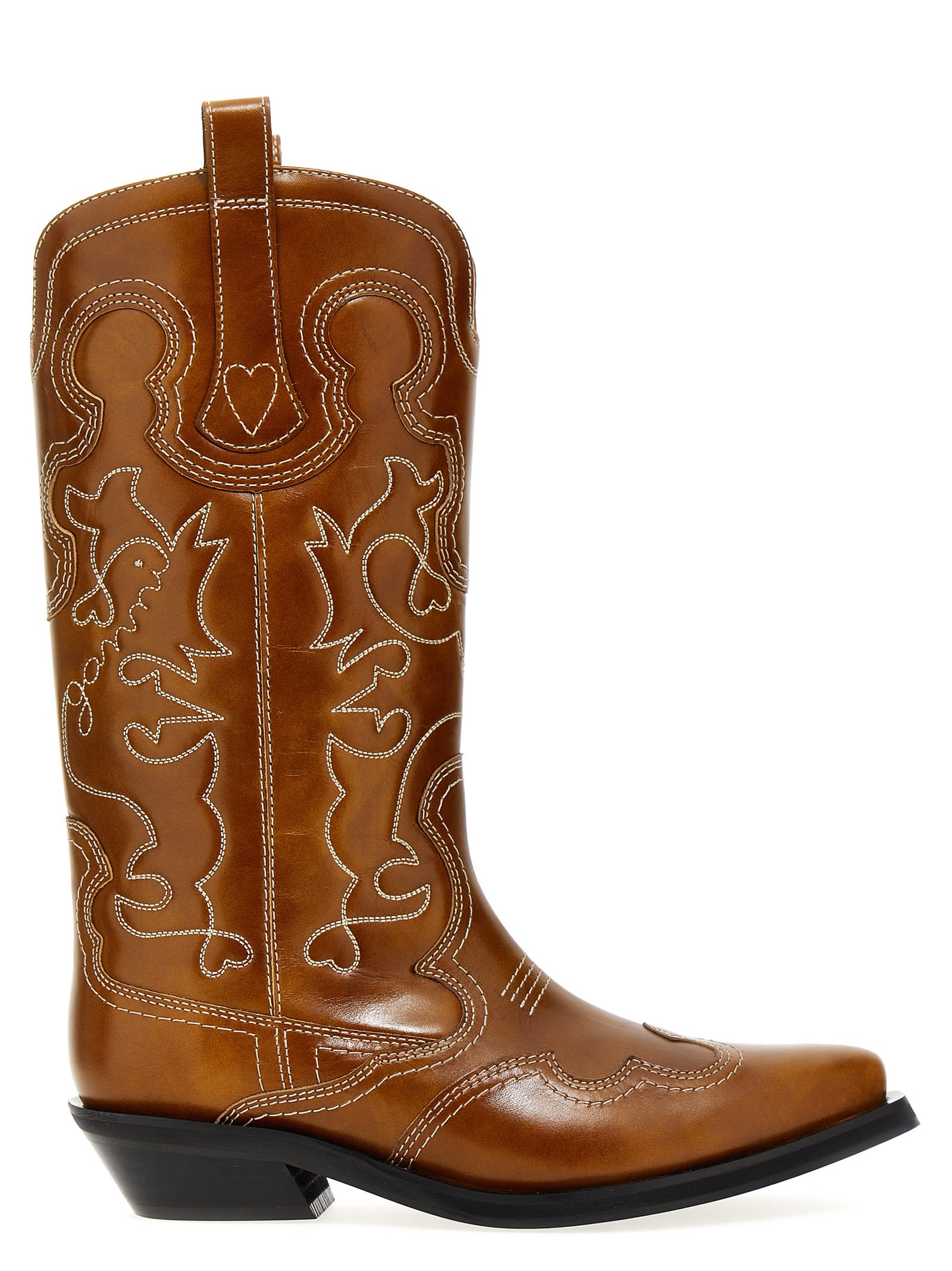 Ganni embroidered Western Boots