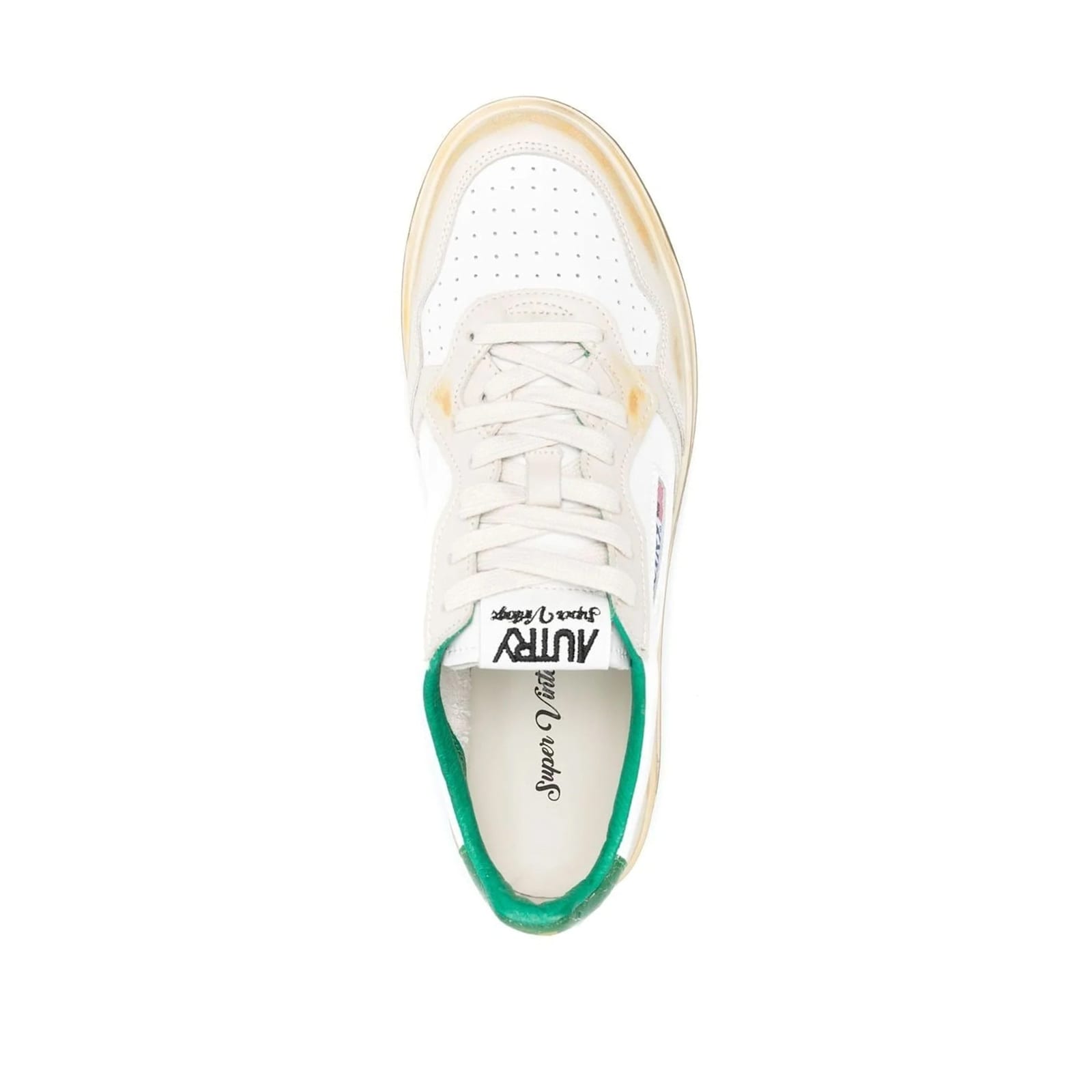Autry White Leather Low Top Sneakers In White
