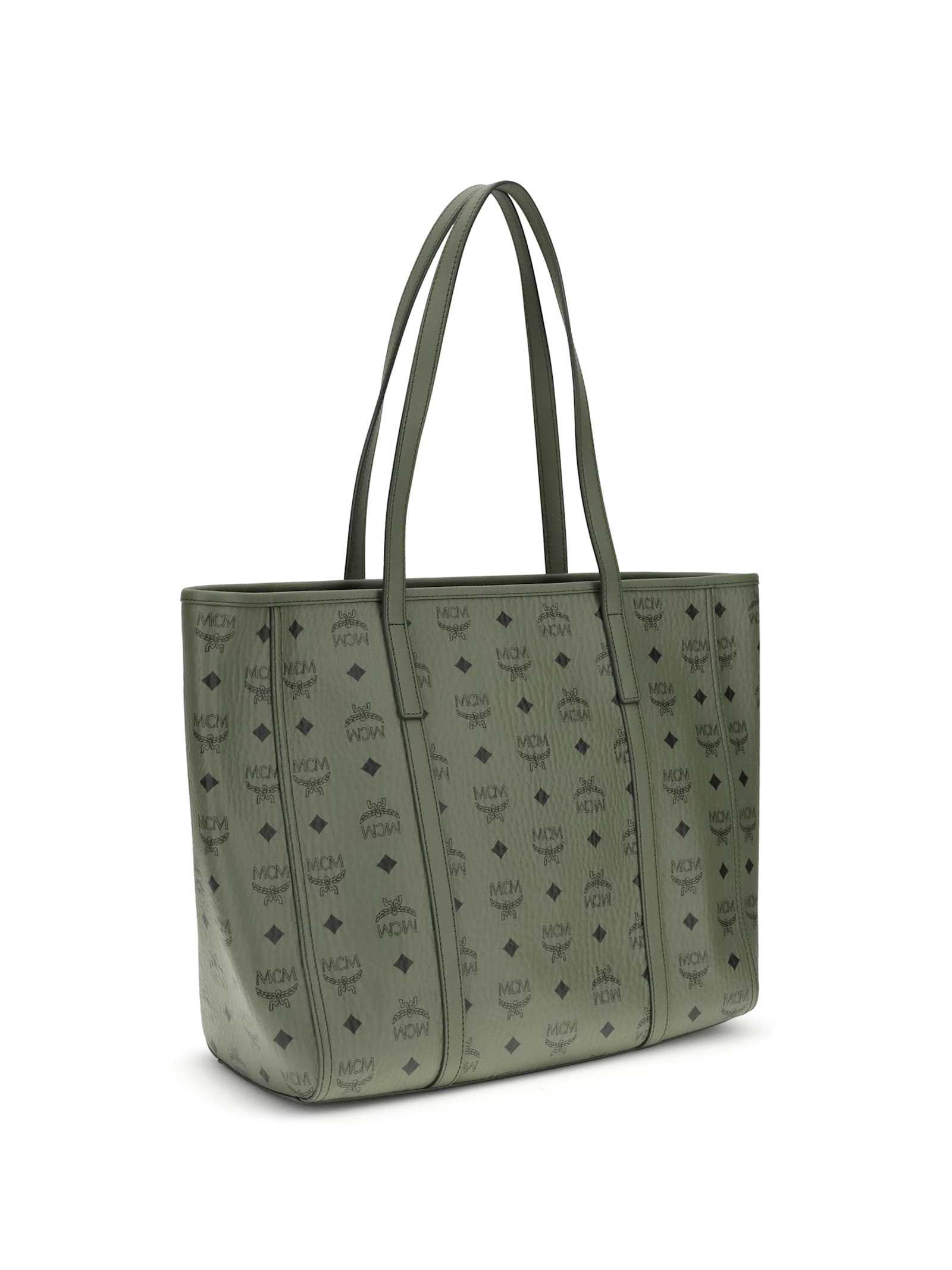 Mcm Medium Toni Tote Bag With Double Handles In Green