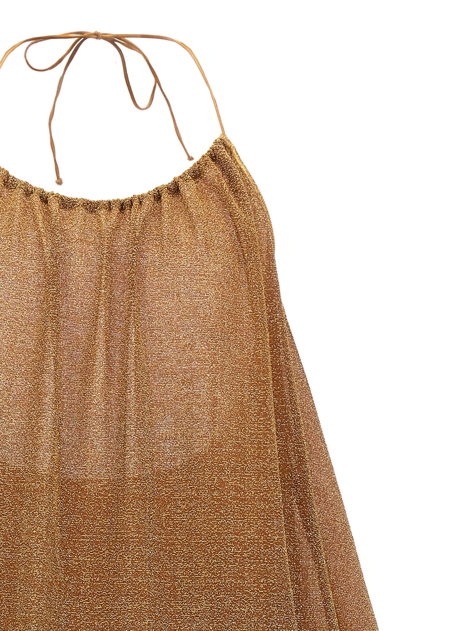Shop Oseree Lumiere Plumage Dress In Toffee