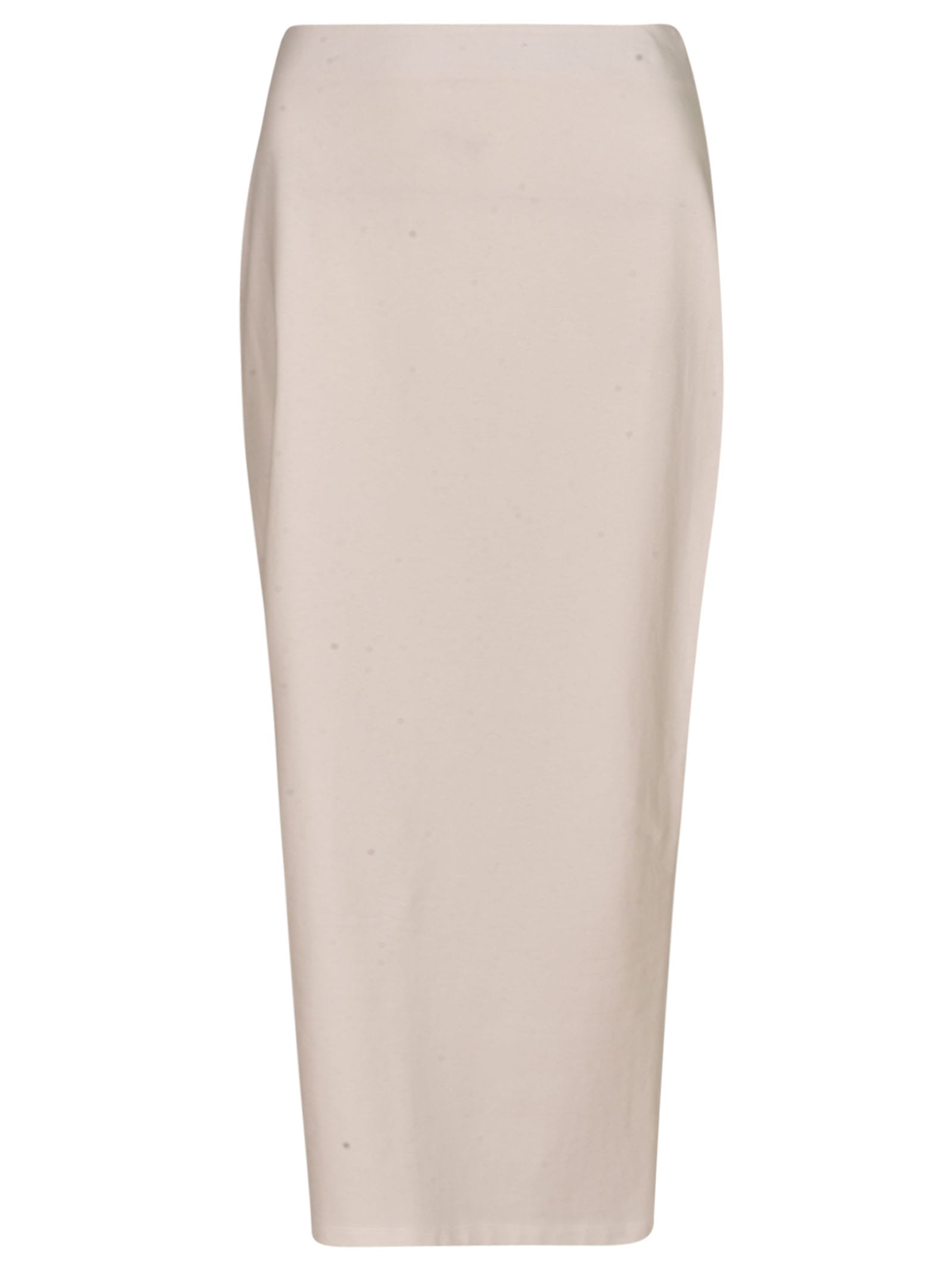 Prada Rear Slit Logo Patched Long Skirt